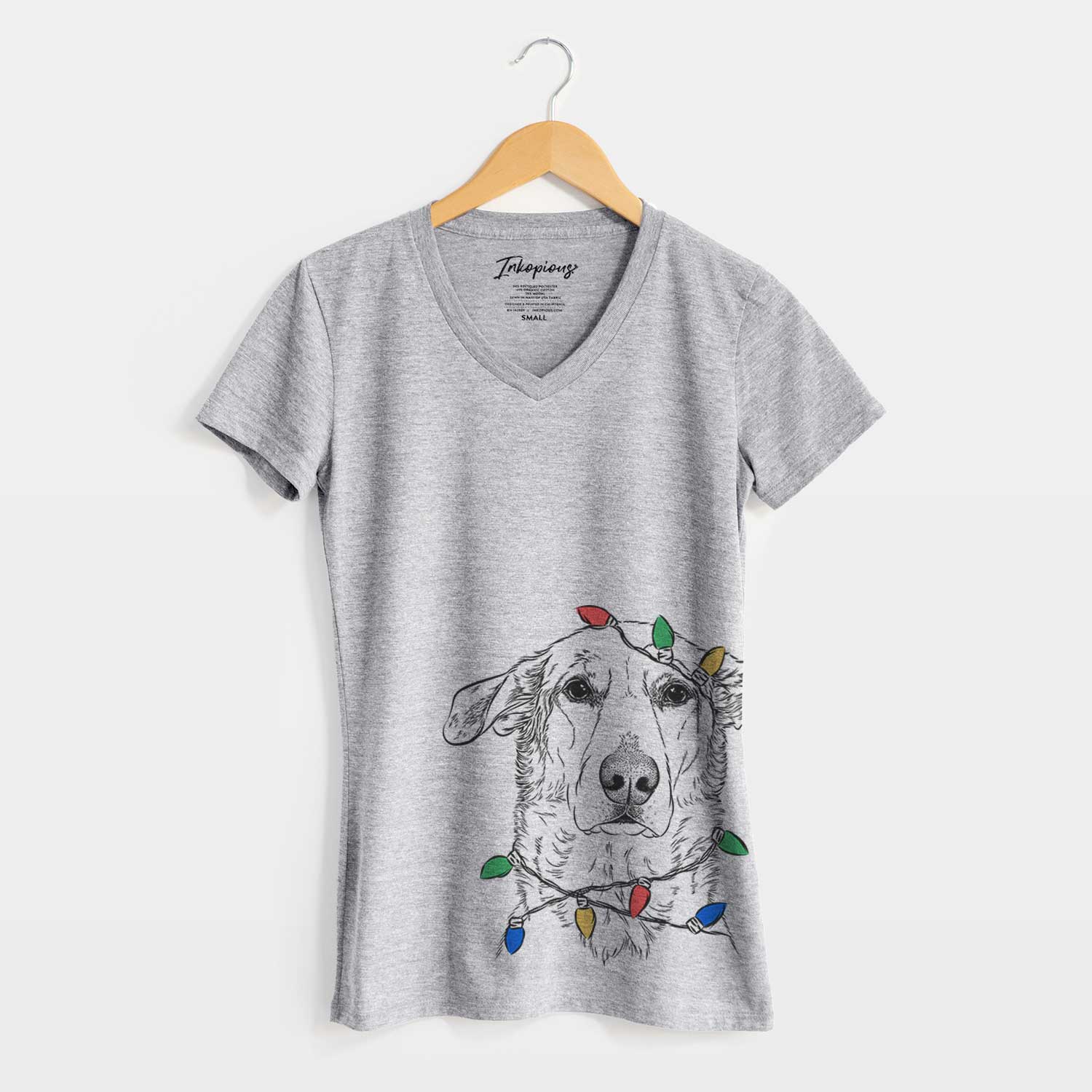 Christmas Lights Hurricane the Chinook - Women's V-neck Shirt