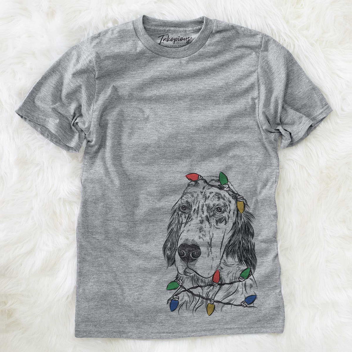 Christmas Lights Hutch the English Setter - Unisex Crewneck
