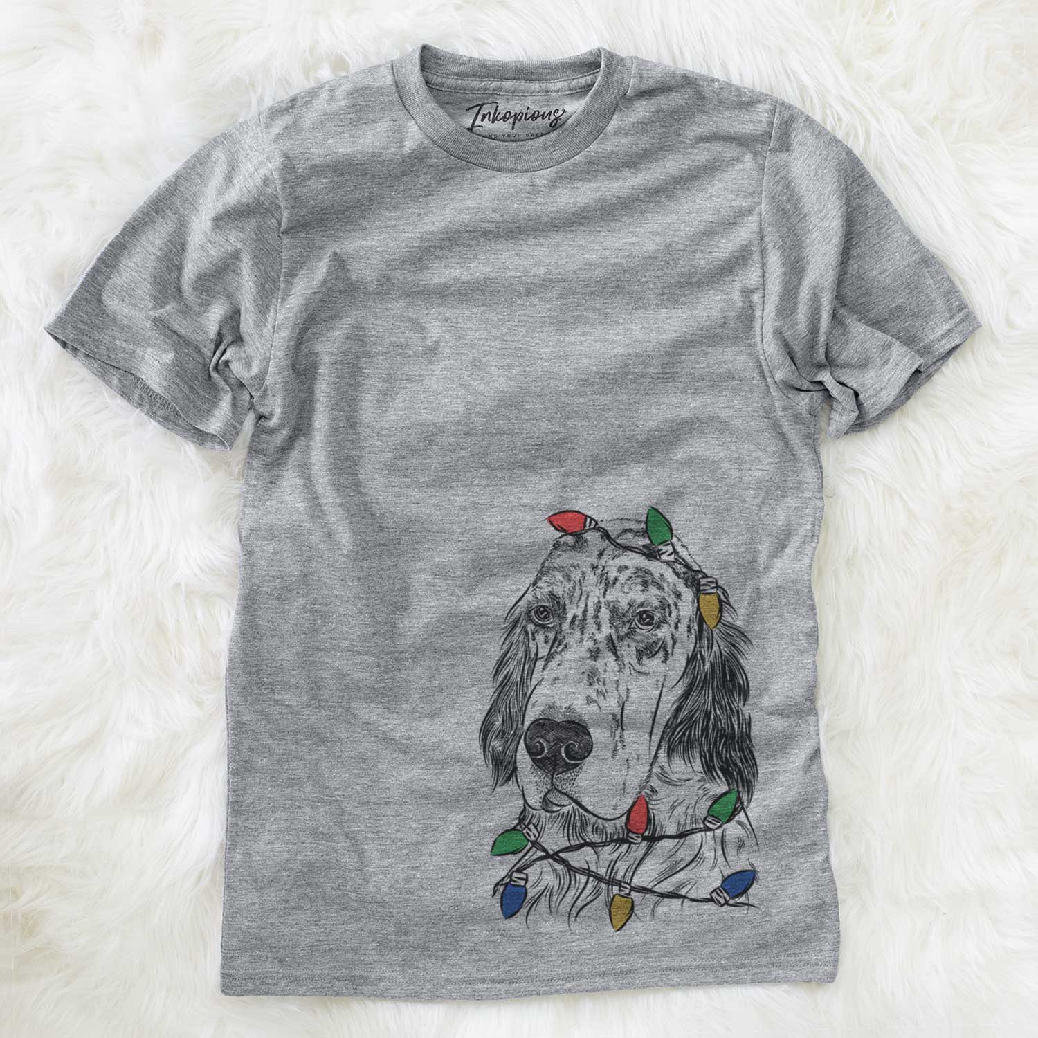 Christmas Lights Hutch the English Setter - Unisex Crewneck