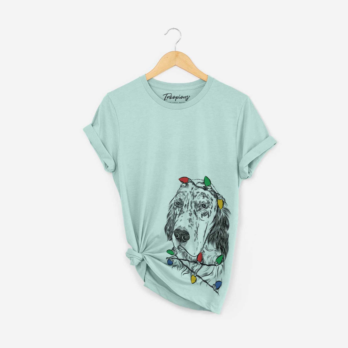 Christmas Lights Hutch the English Setter - Unisex Crewneck