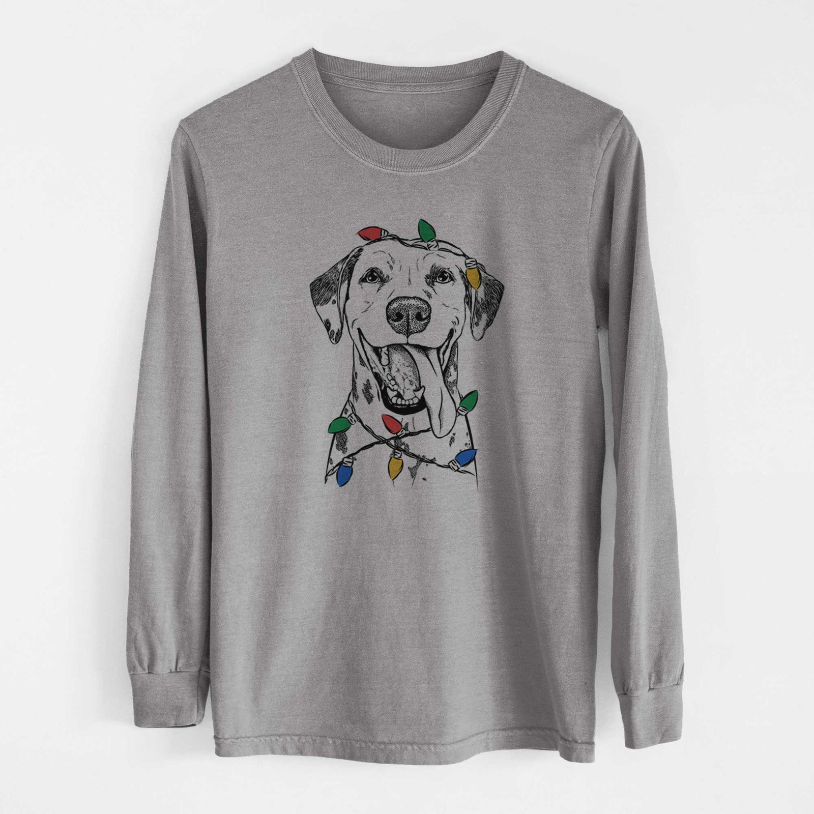 Christmas Lights Hydro the Dalmatian - Heavyweight 100% Cotton Long Sleeve