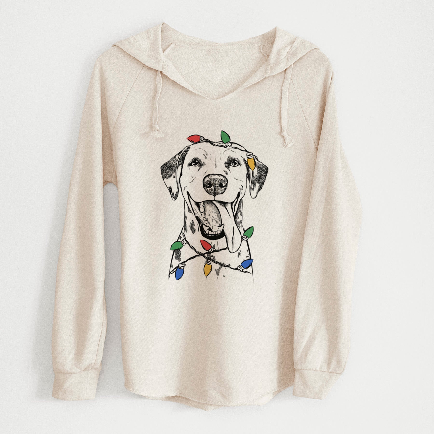 Christmas Lights Hydro the Dalmatian - Cali Wave Hooded Sweatshirt