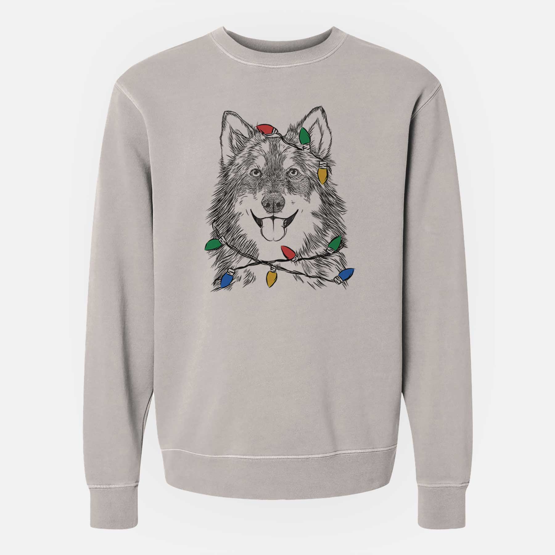 Christmas Lights Iben the Utonagan - Unisex Pigment Dyed Crew Sweatshirt