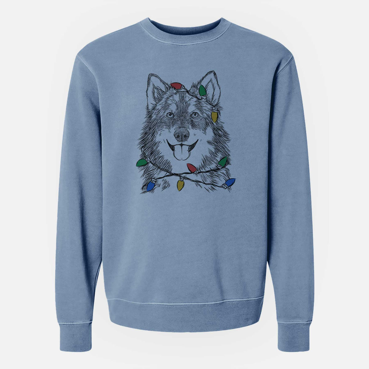 Christmas Lights Iben the Utonagan - Unisex Pigment Dyed Crew Sweatshirt