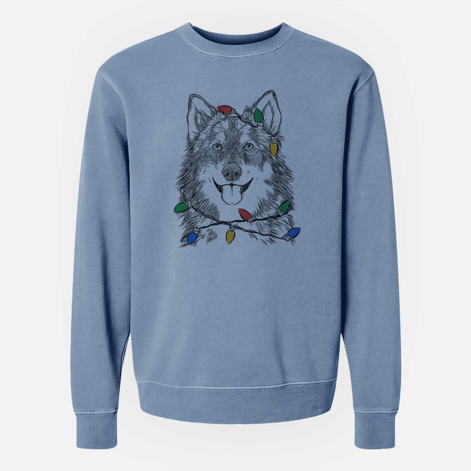 Christmas Lights Iben the Utonagan - Unisex Pigment Dyed Crew Sweatshirt