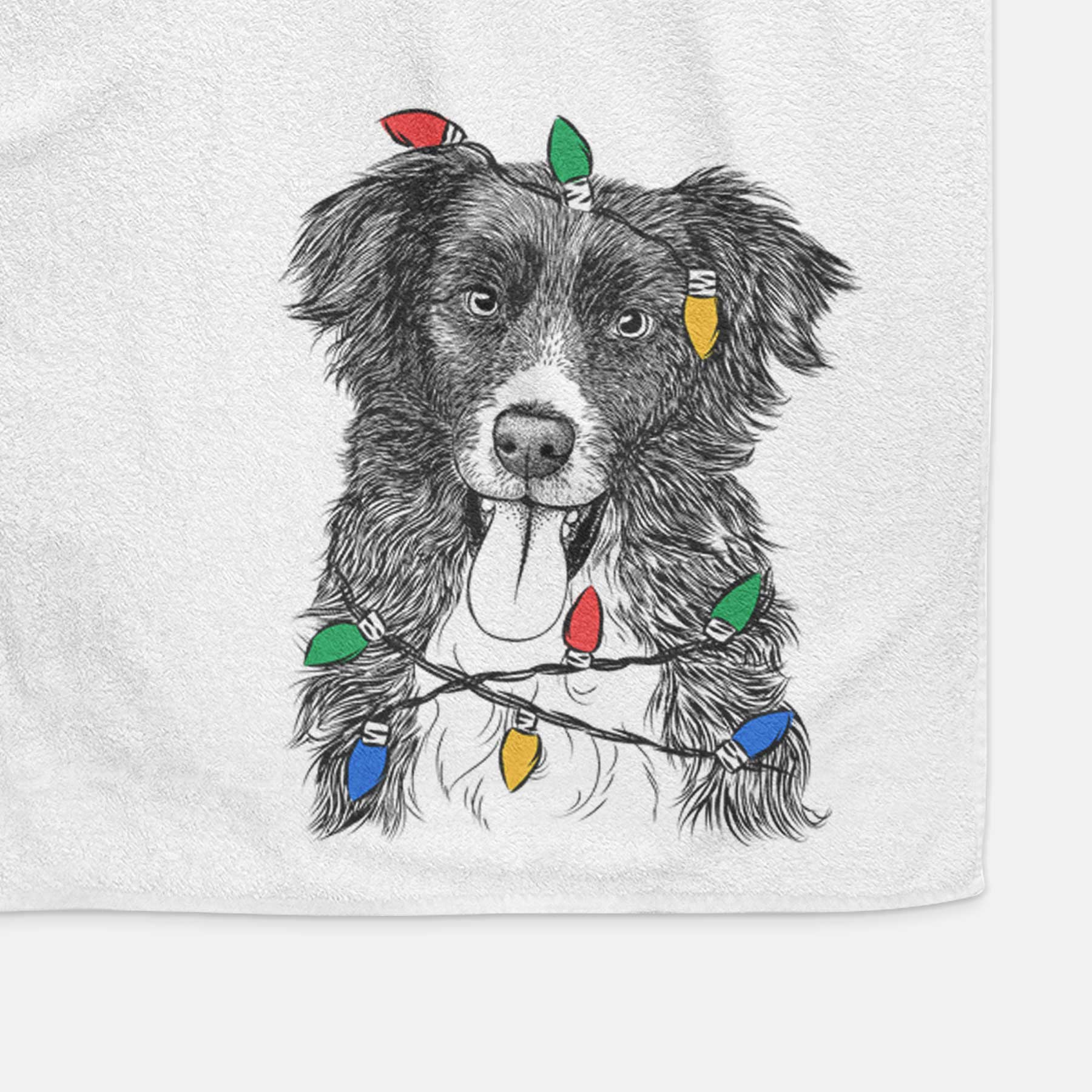 Indi the Border Collie Decorative Hand Towel