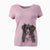 Christmas Lights Indi the Border Collie - Women's V-neck Shirt