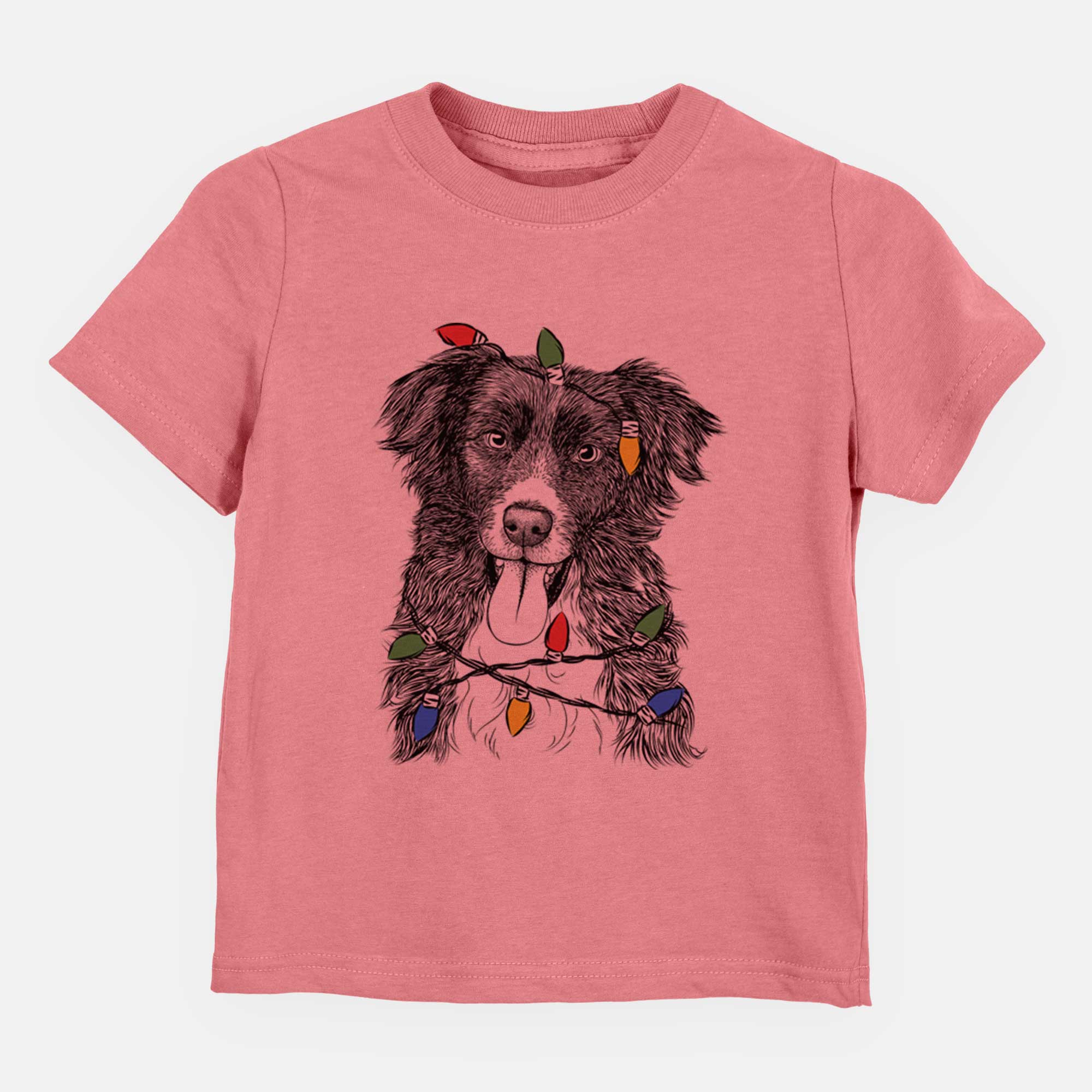 Christmas Lights Indi the Border Collie - Kids/Youth/Toddler Shirt