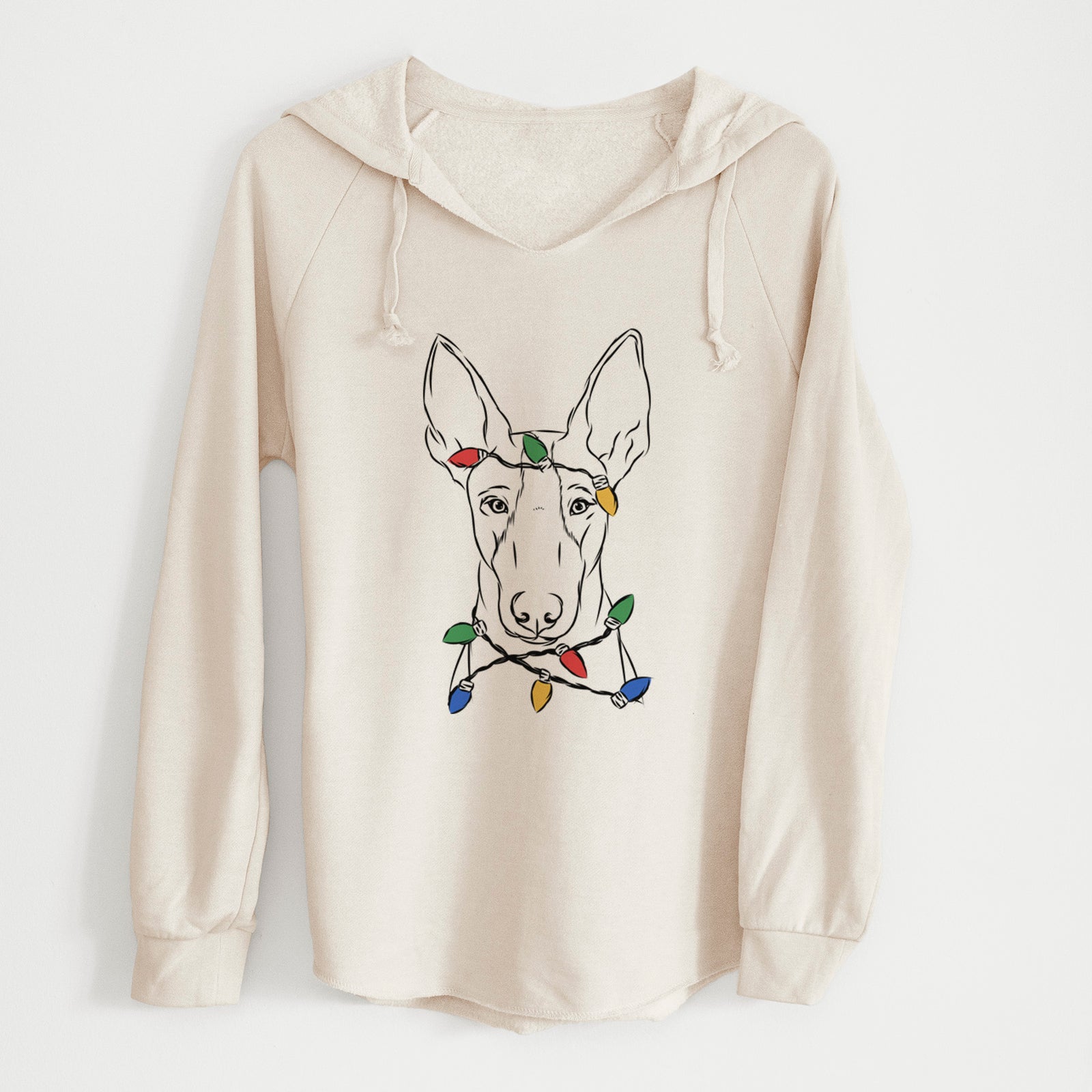 Christmas Lights Indy the Ibizan Hound - Cali Wave Hooded Sweatshirt