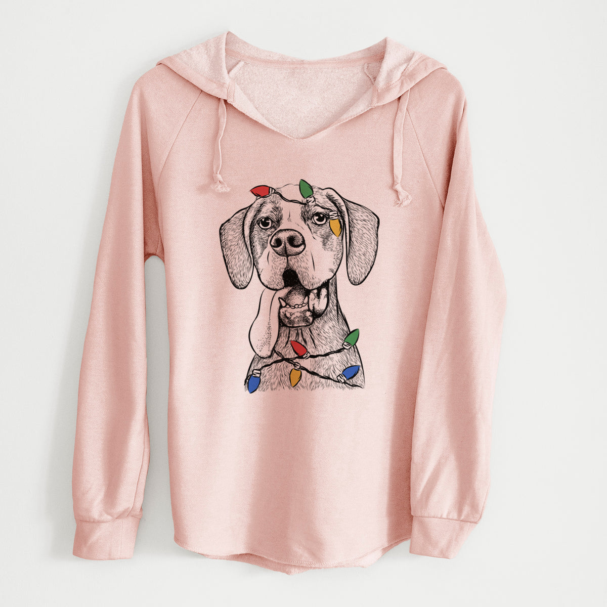 Christmas Lights Irwin the English Pointer - Cali Wave Hooded Sweatshirt