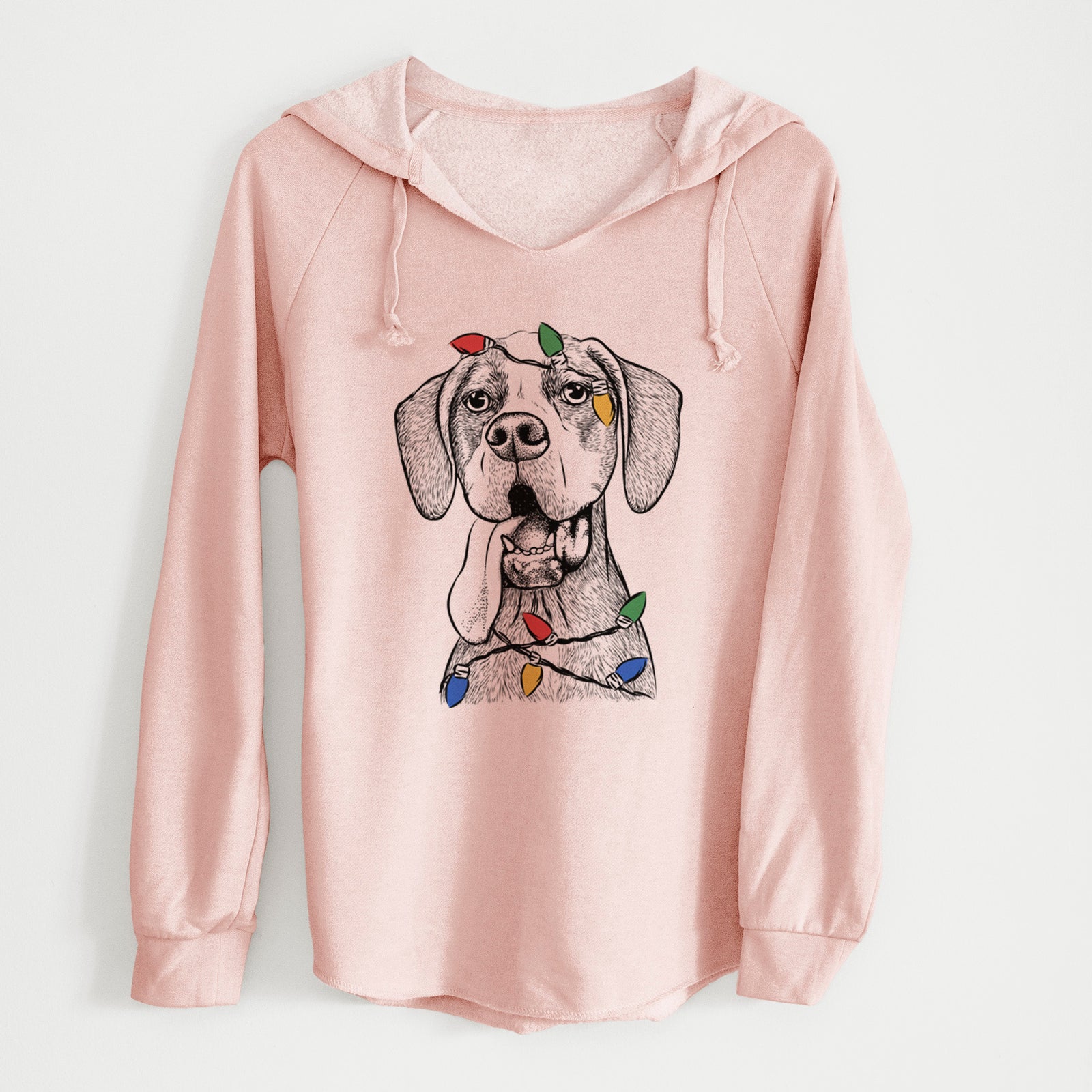 Christmas Lights Irwin the English Pointer - Cali Wave Hooded Sweatshirt