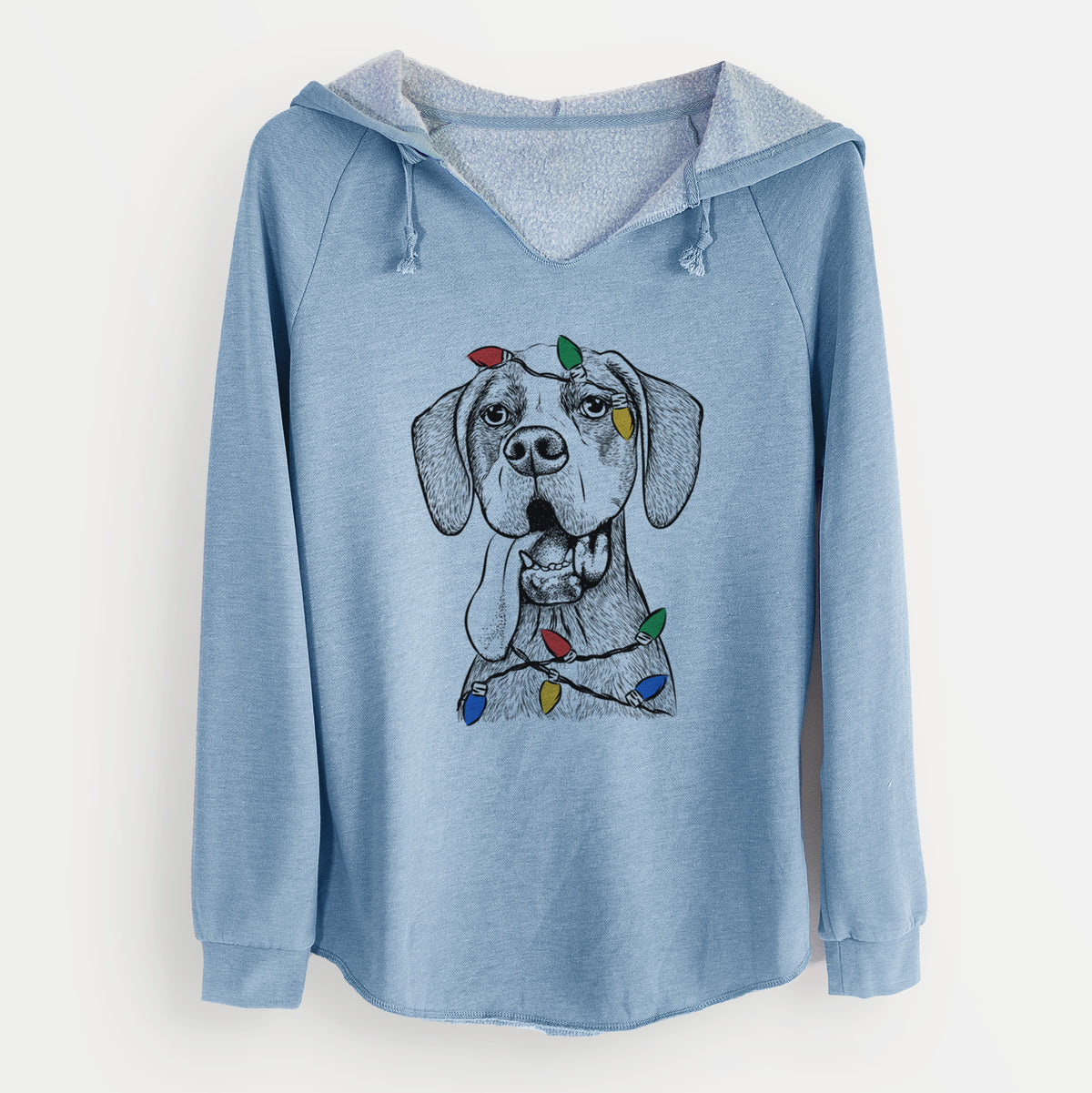 Christmas Lights Irwin the English Pointer - Cali Wave Hooded Sweatshirt