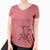 Christmas Lights Ivy the Lamb - Women's V-neck Shirt