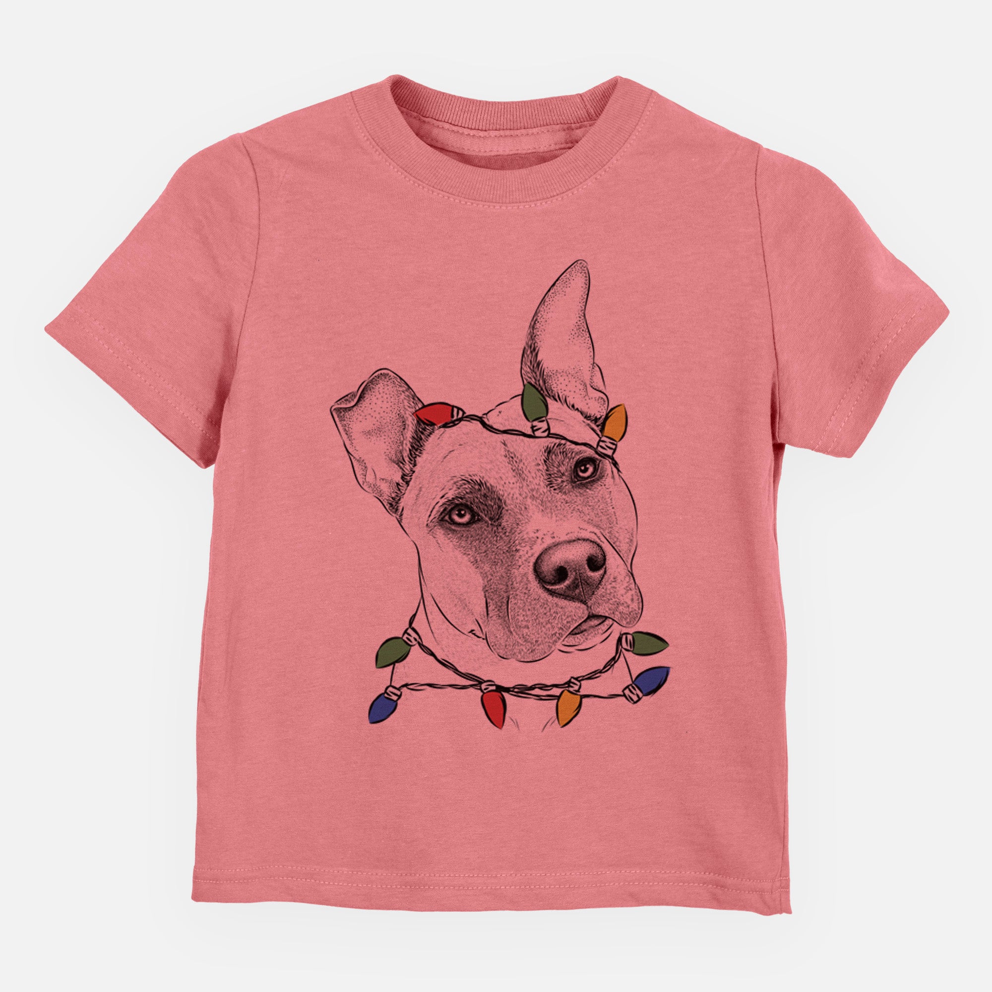 Christmas Lights Ivy the Pitbull Mix - Kids/Youth/Toddler Shirt