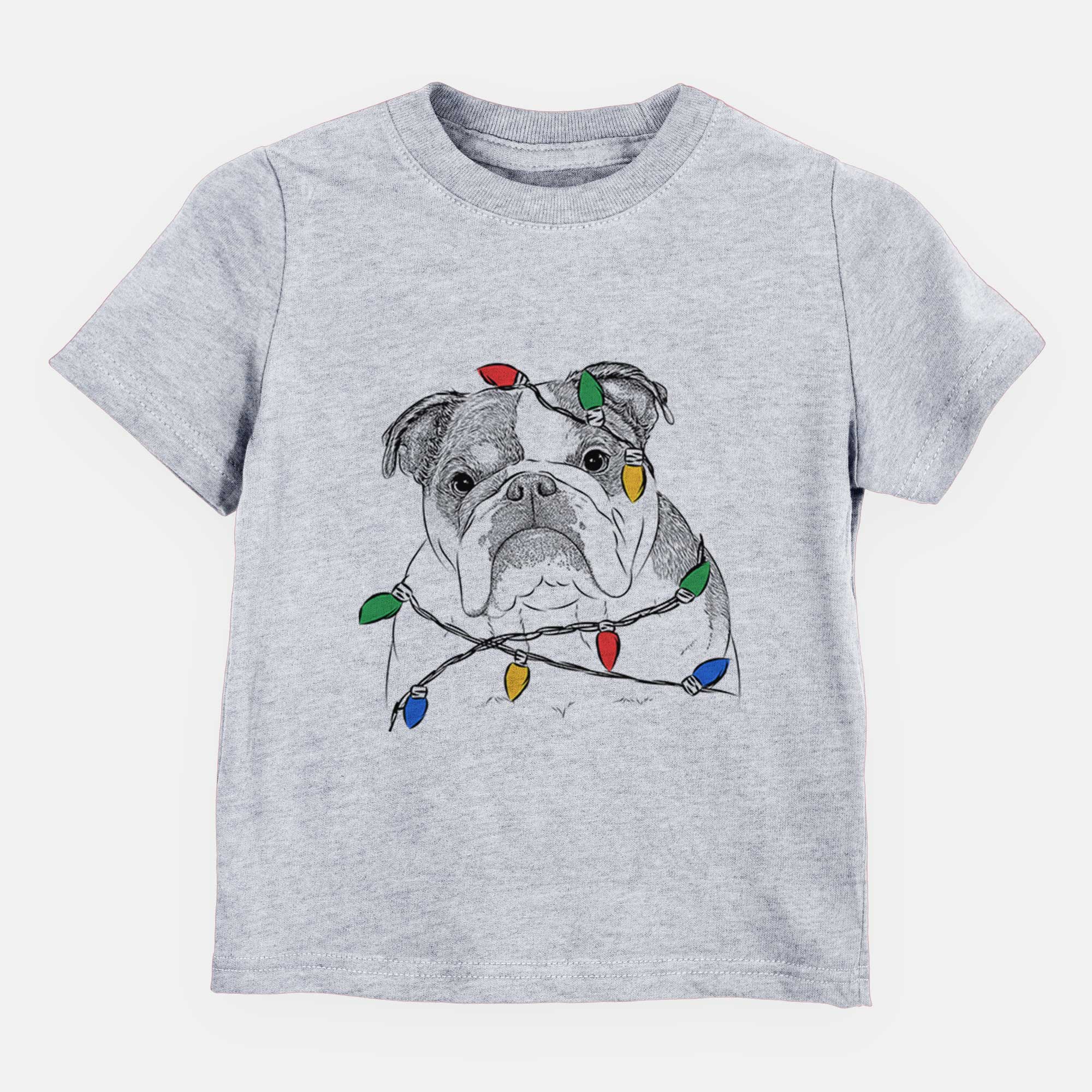 Christmas Lights Jack the English Bulldog - Kids/Youth/Toddler Shirt