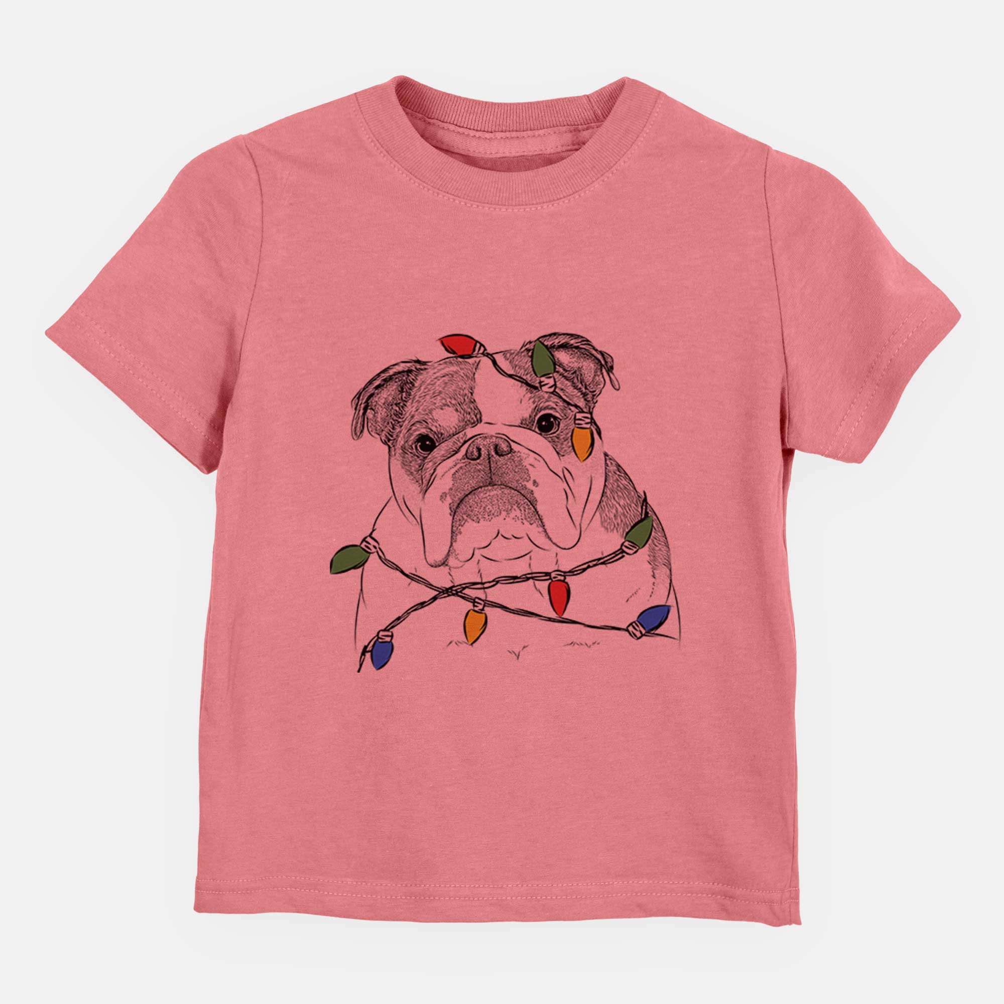 Christmas Lights Jack the English Bulldog - Kids/Youth/Toddler Shirt