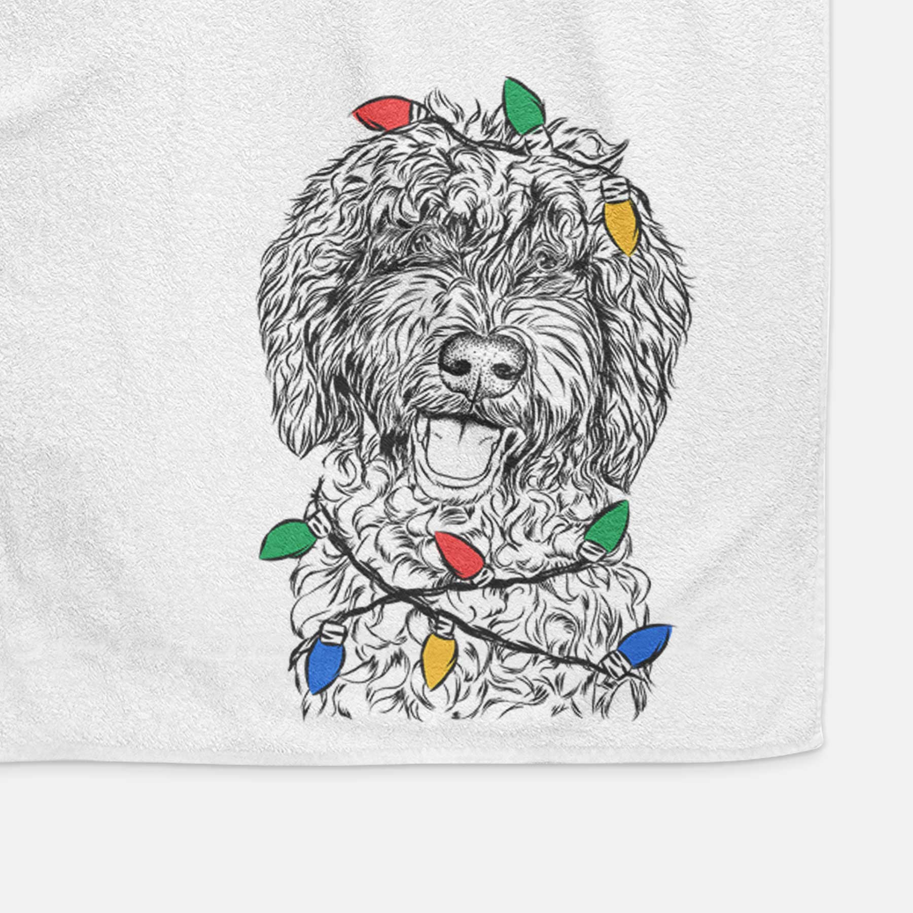 Jack the Chocolate Labradoodle Decorative Hand Towel