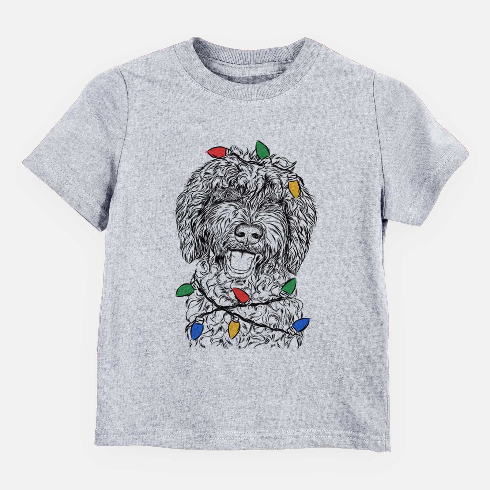 Christmas Lights Jack the Chocolate Labradoodle - Kids/Youth/Toddler Shirt