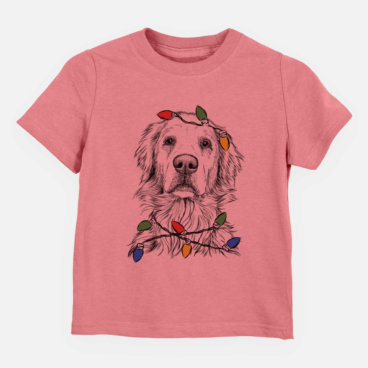 Christmas Lights Jake aroni the Golden Retriever - Kids/Youth/Toddler Shirt