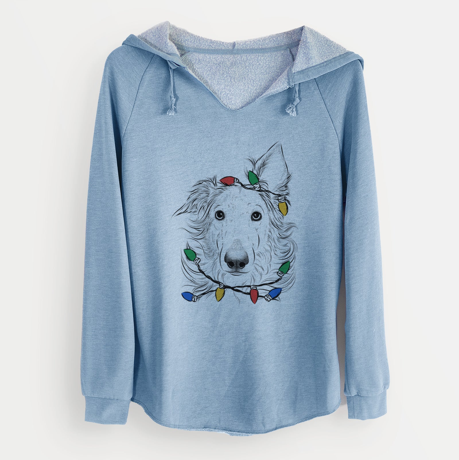 Christmas Lights Jasha the Borzoi - Cali Wave Hooded Sweatshirt
