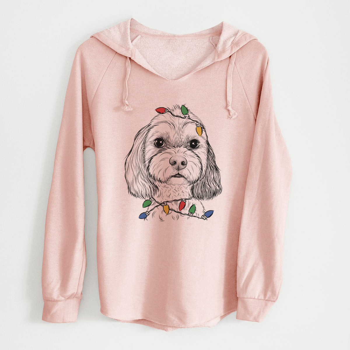 Christmas Lights Jasper Diggins the Cavapoo - Cali Wave Hooded Sweatshirt