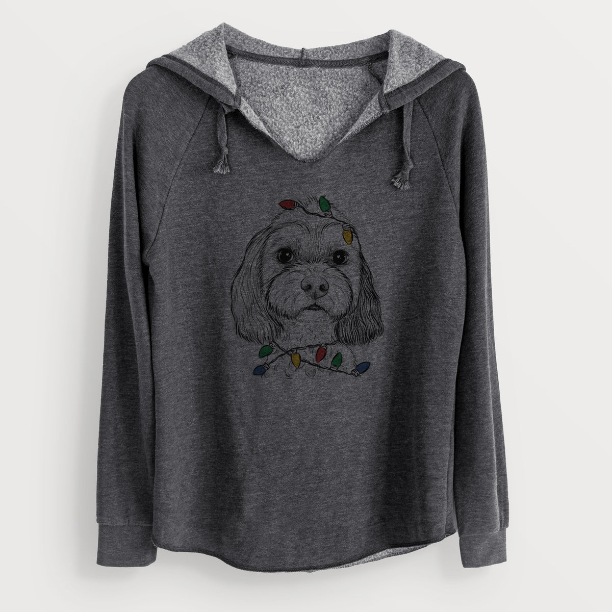 Christmas Lights Jasper Diggins the Cavapoo - Cali Wave Hooded Sweatshirt