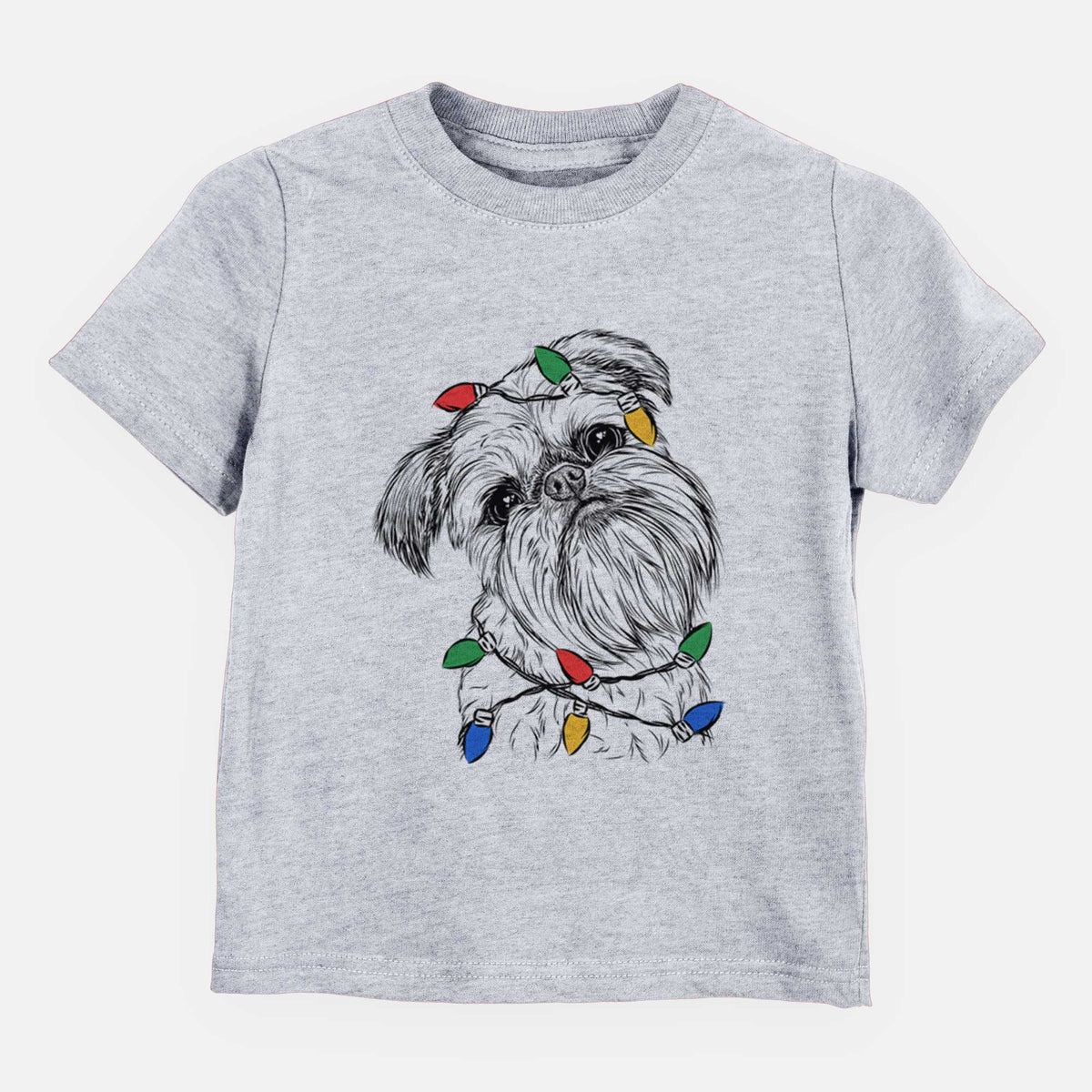 Christmas Lights Jasper Joe the Brussels Griffon - Kids/Youth/Toddler Shirt