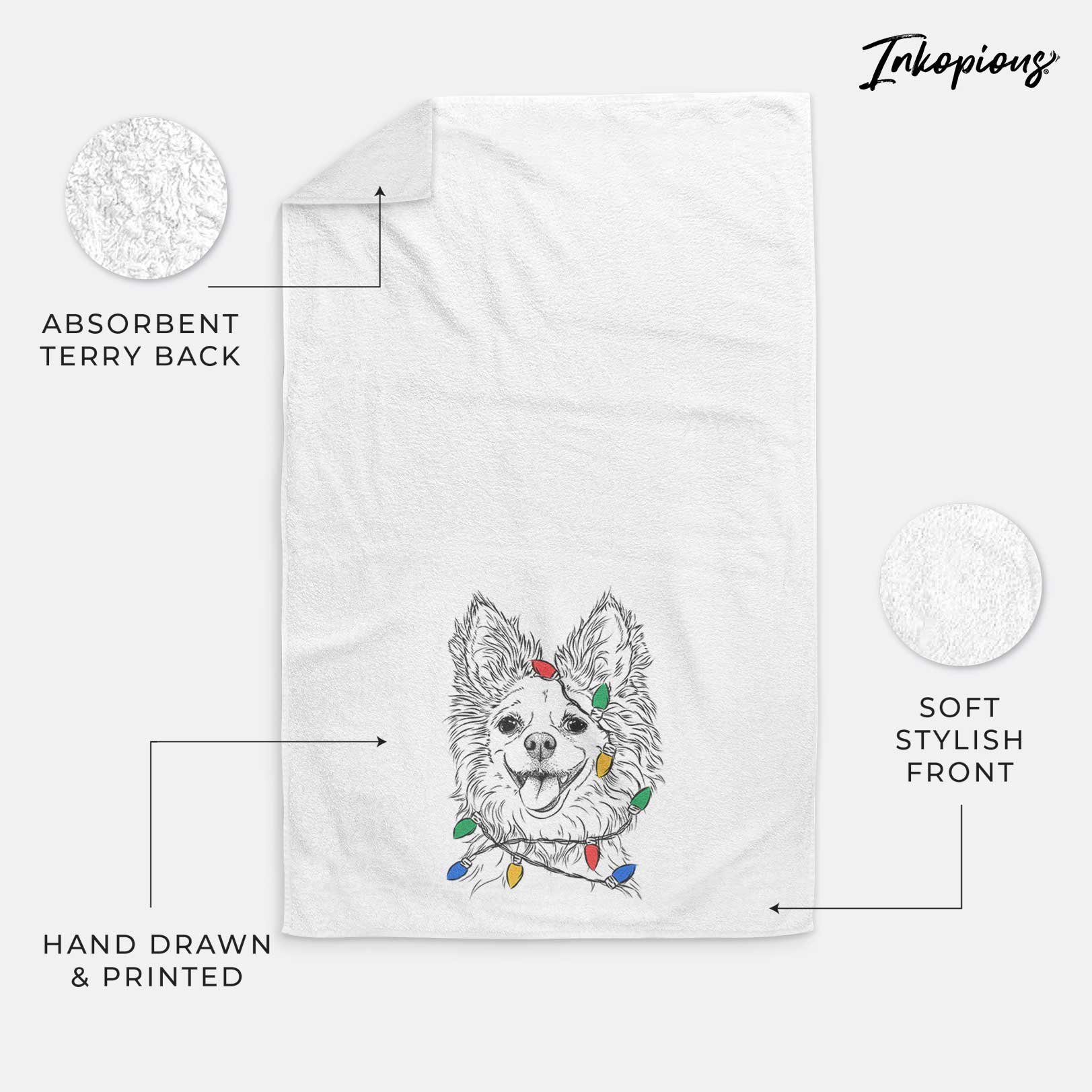 Jasper the Pomchi Decorative Hand Towel