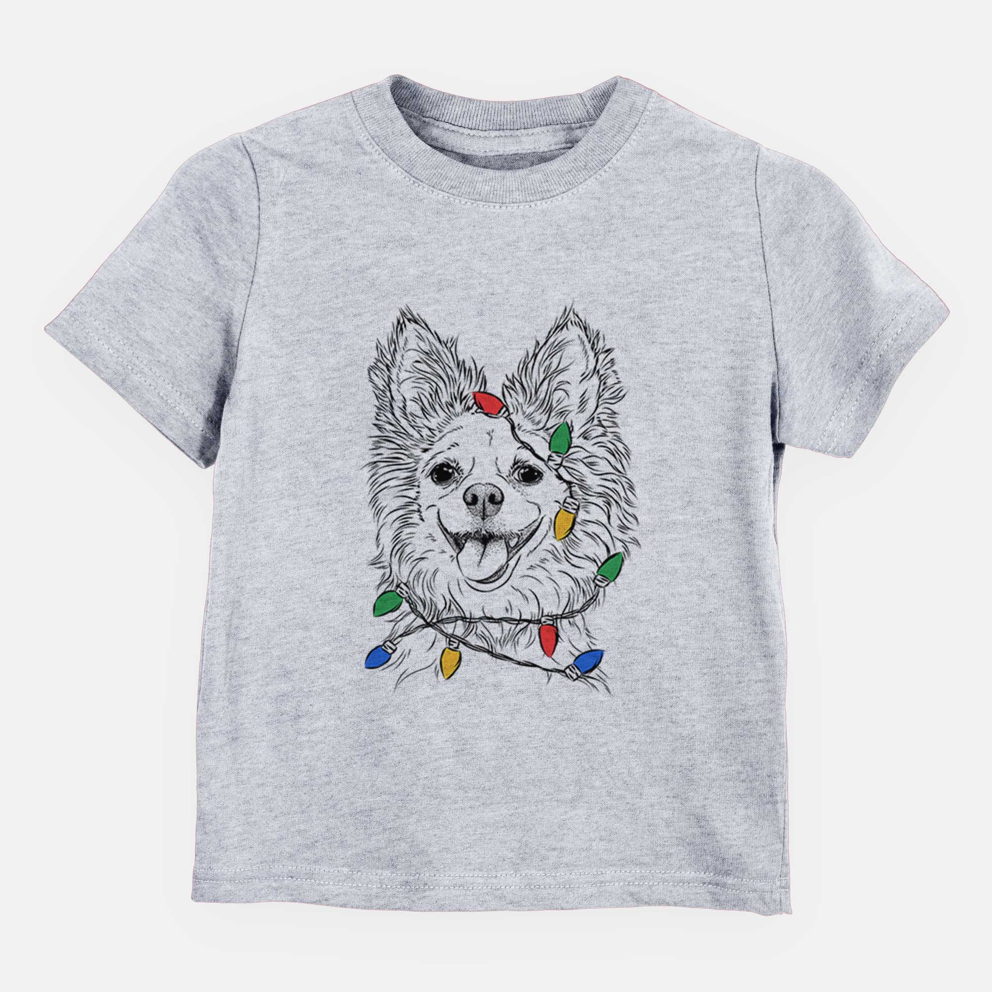 Christmas Lights Jasper the Pomchi - Kids/Youth/Toddler Shirt