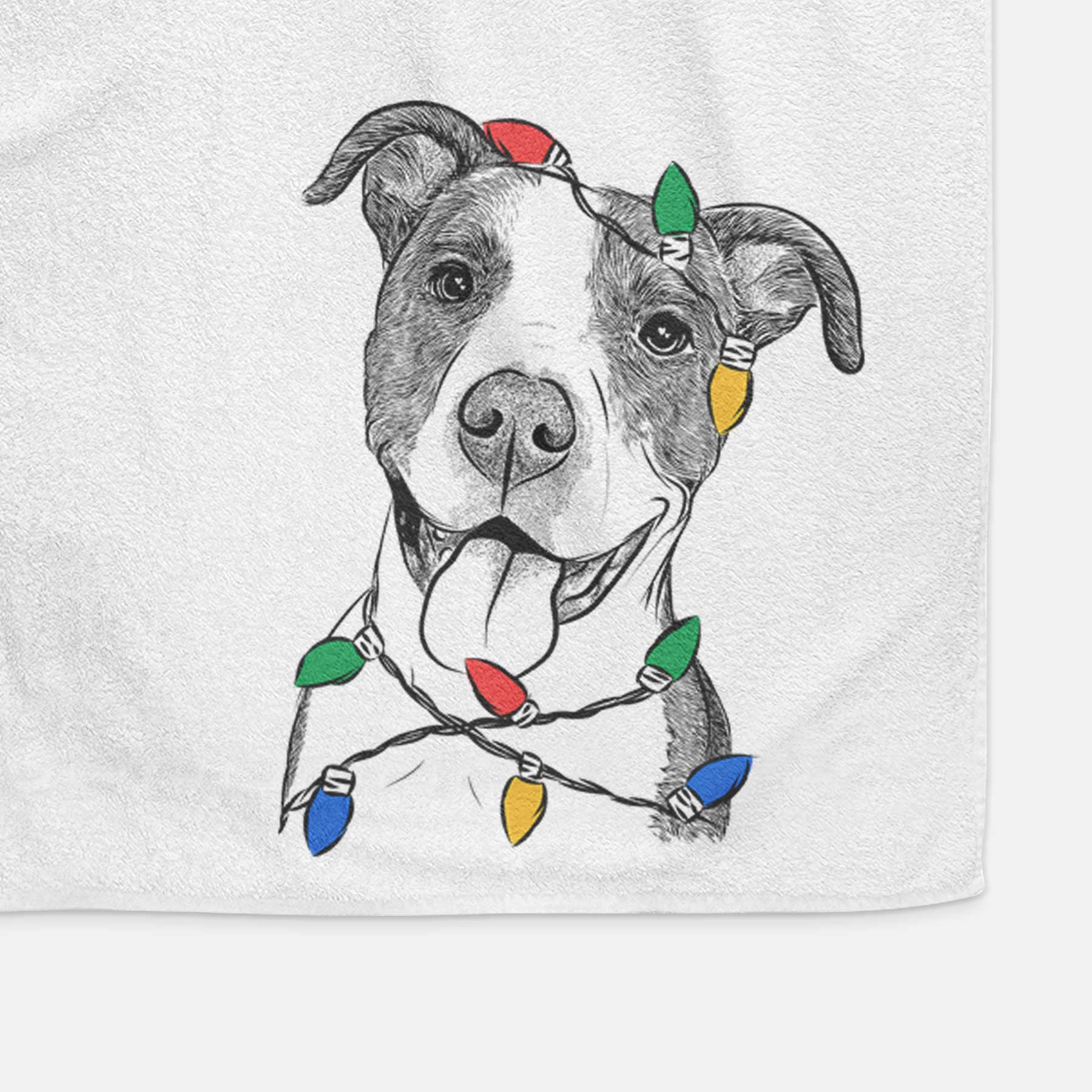 Jax the American Pitbull Terrier Mix Decorative Hand Towel