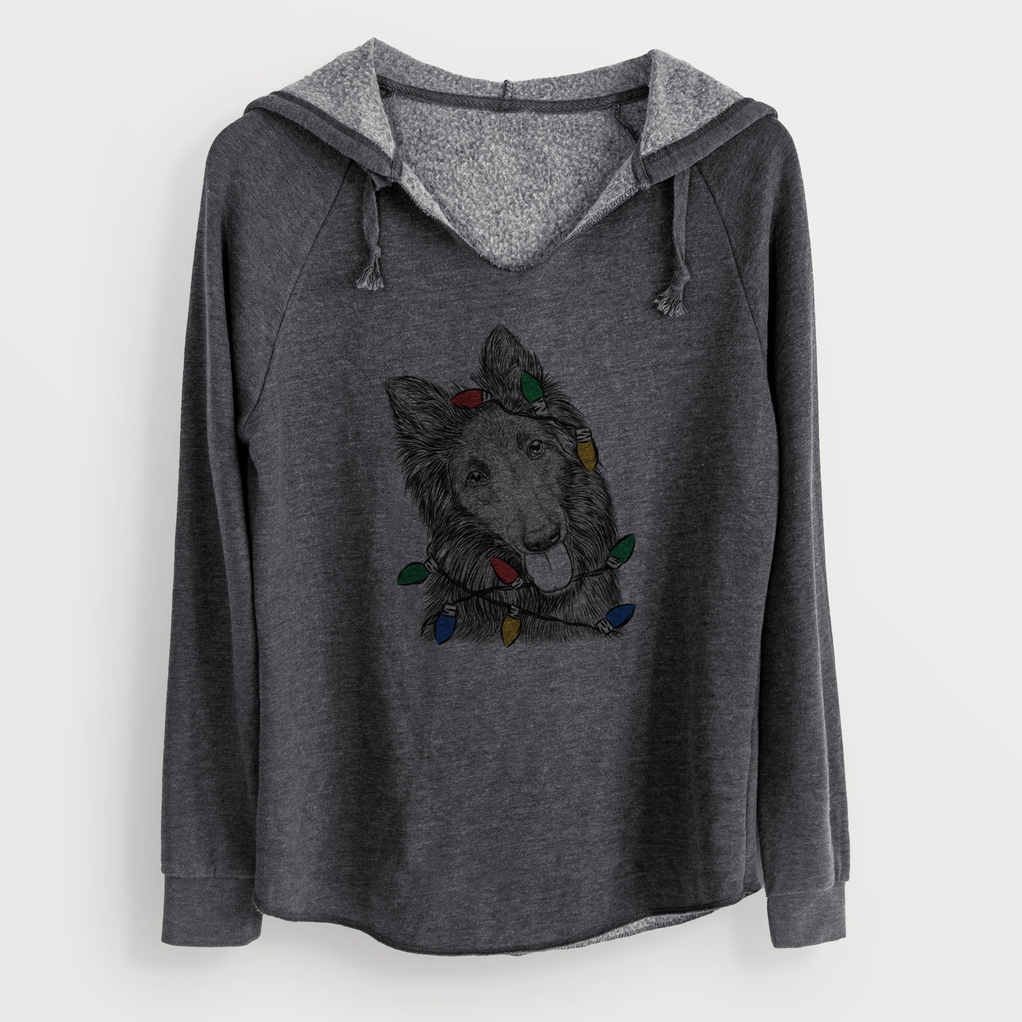 Christmas Lights Jaxx the Belgian Tervuren - Cali Wave Hooded Sweatshirt