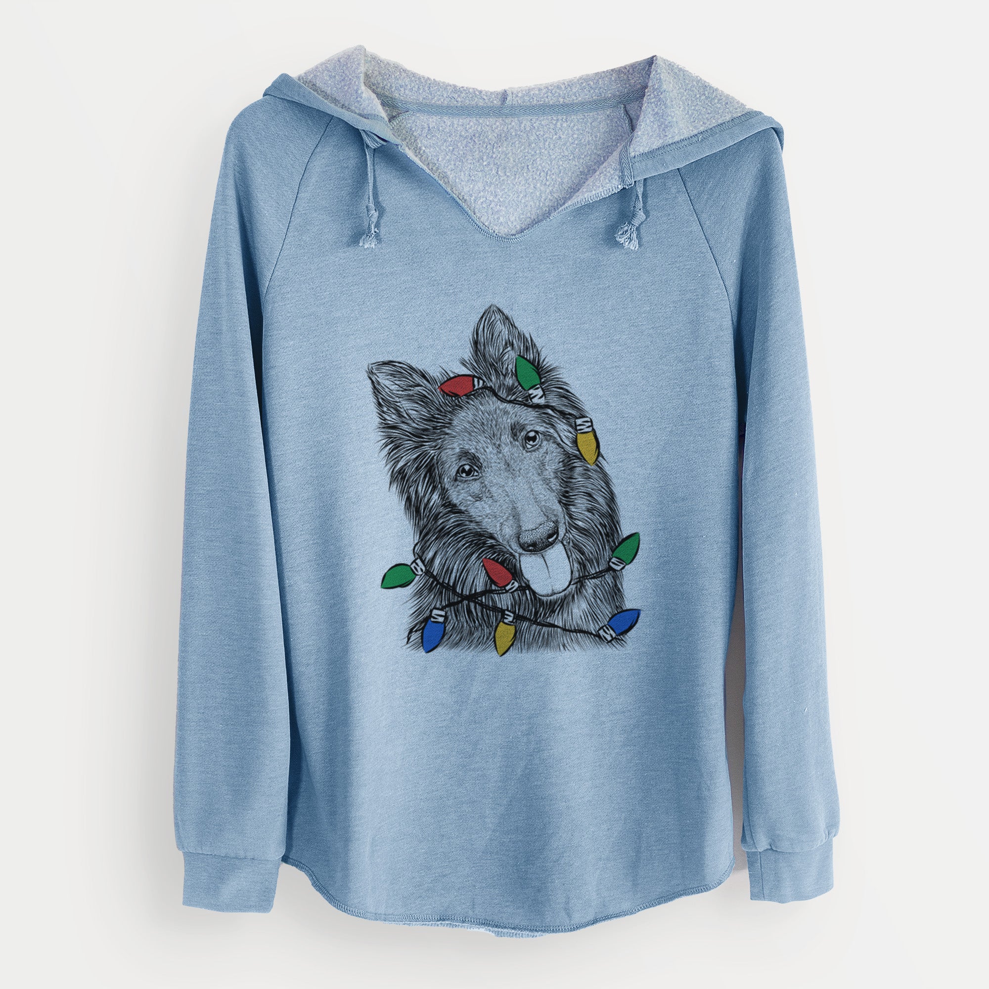 Christmas Lights Jaxx the Belgian Tervuren - Cali Wave Hooded Sweatshirt