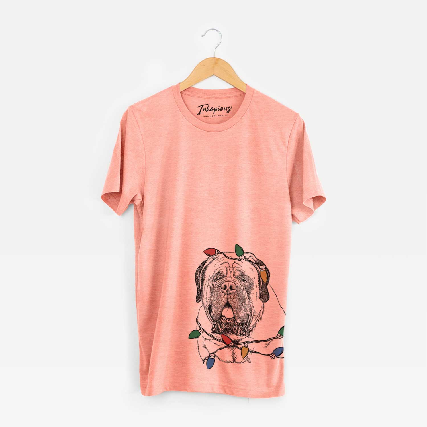 Christmas Lights Jed the English Mastiff - Unisex Crewneck