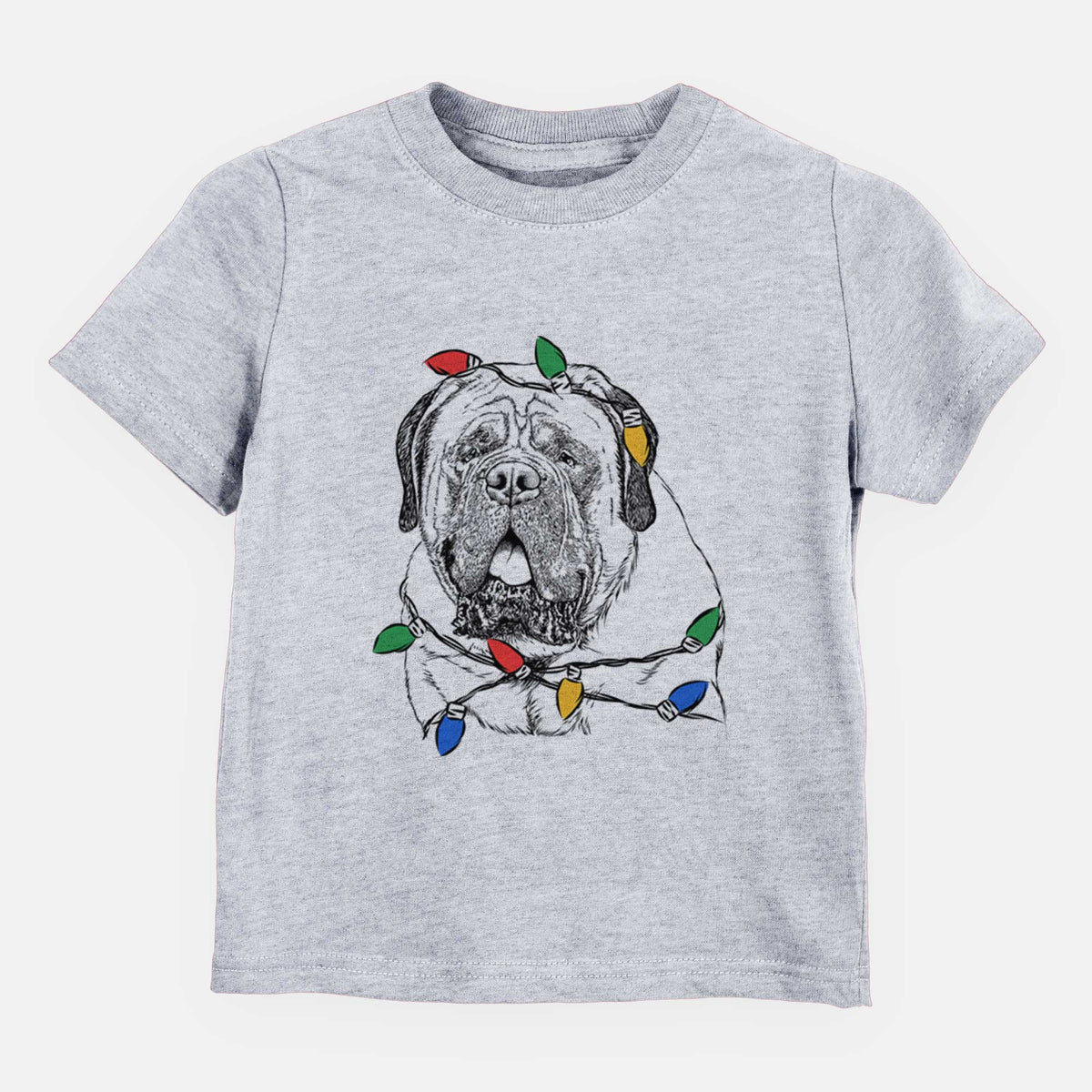 Christmas Lights Jed the English Mastiff - Kids/Youth/Toddler Shirt