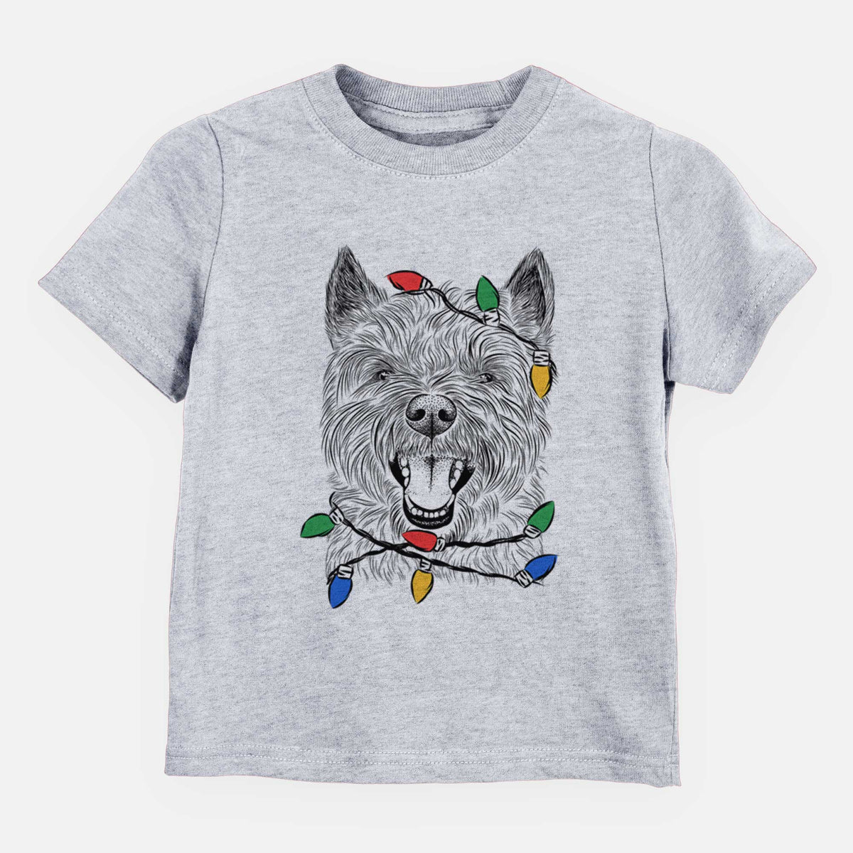 Christmas Lights Jeff the Cairn Terrier - Kids/Youth/Toddler Shirt