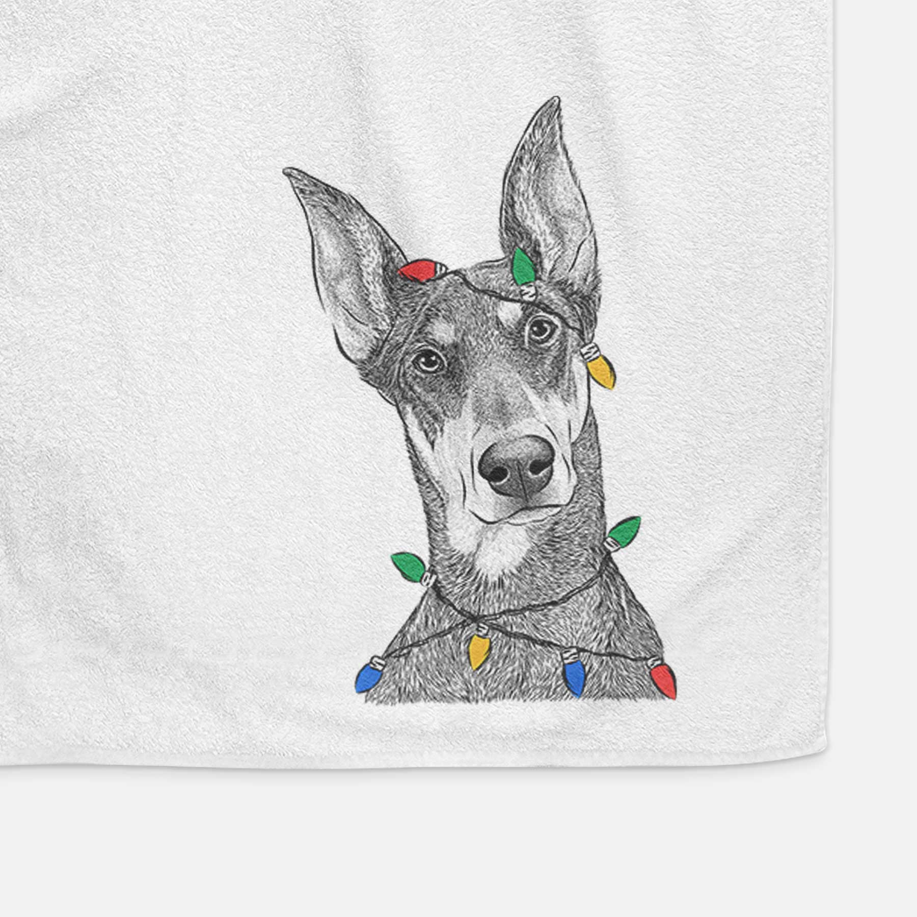 Jenna the Doberman Pinscher Decorative Hand Towel