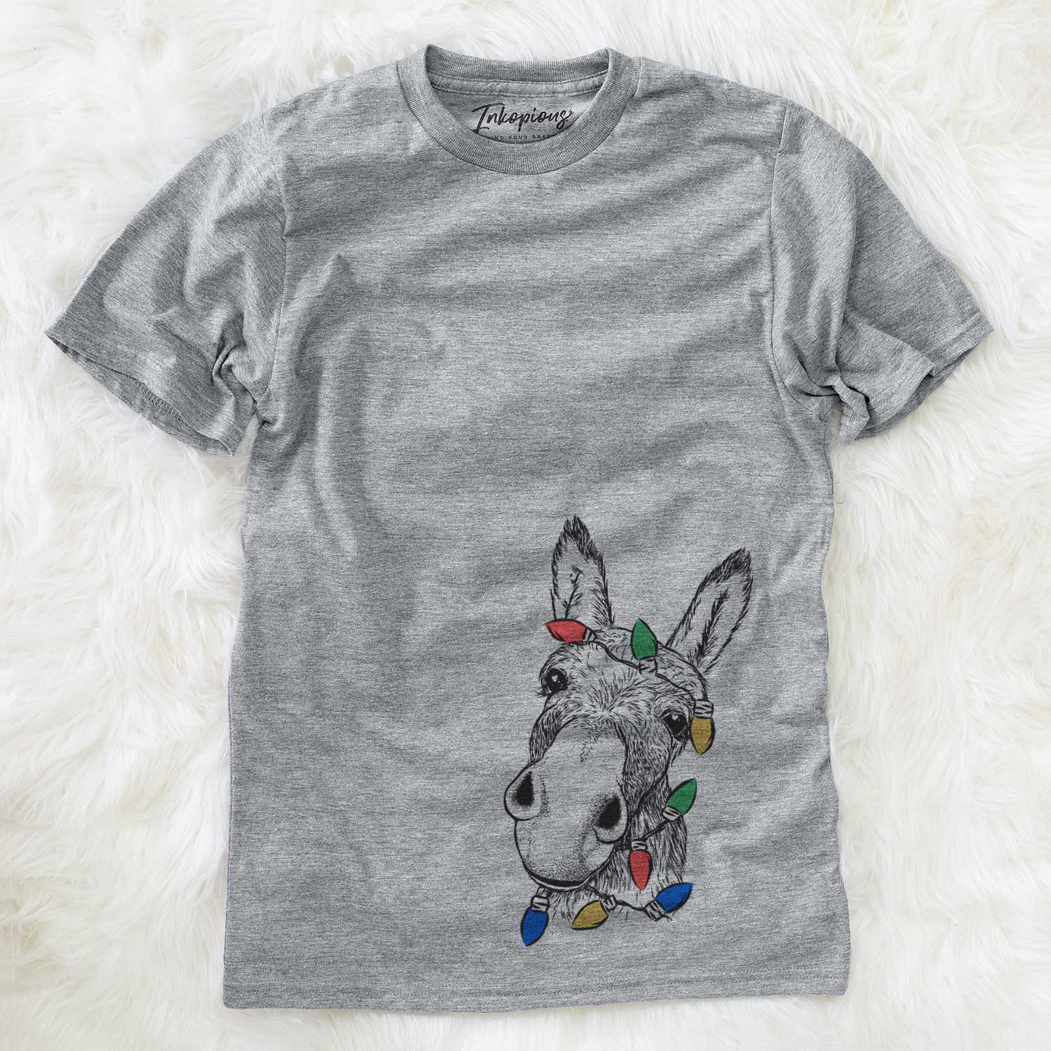 Christmas Lights Jenny the Donkey - Unisex Crewneck