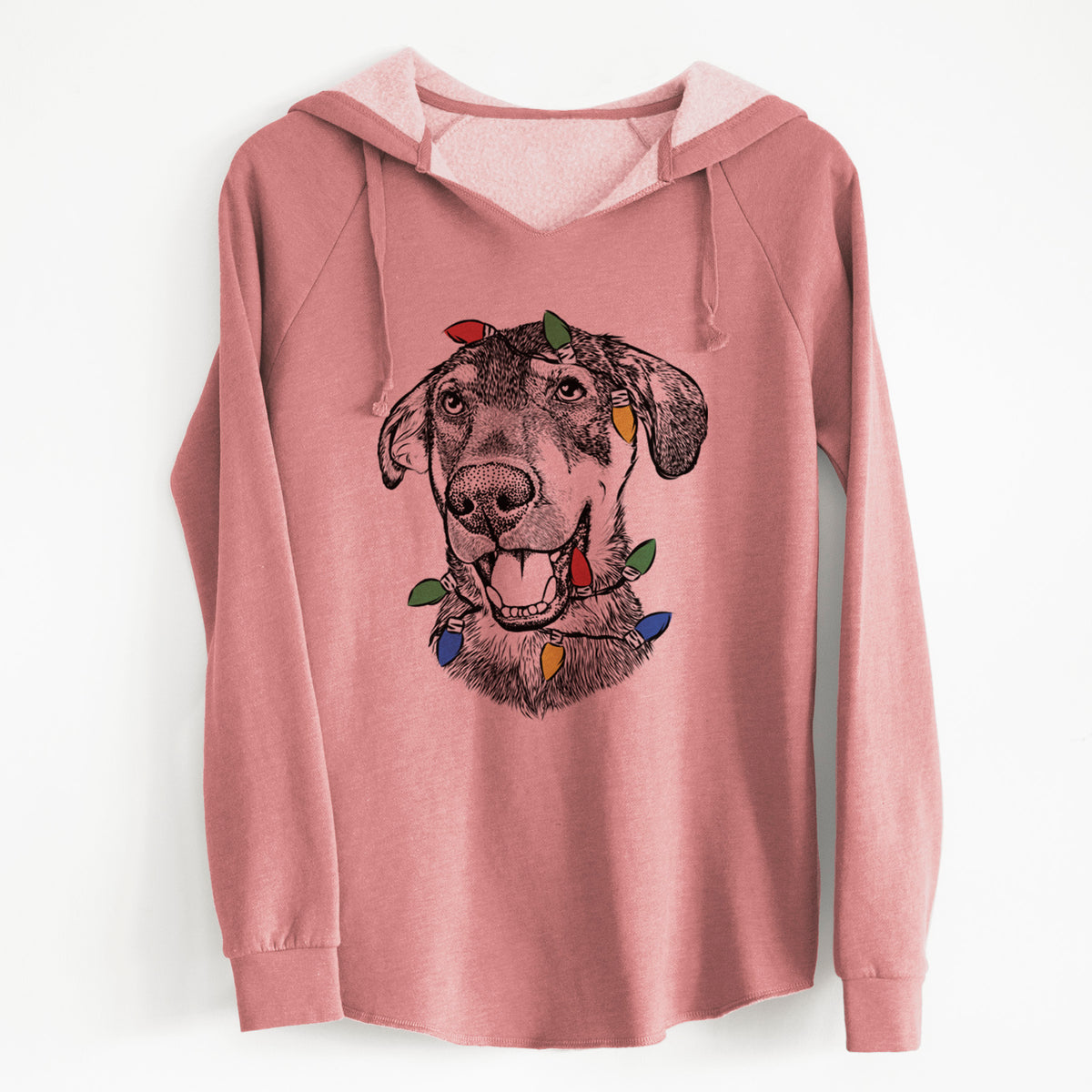 Christmas Lights Jet the Mixed Breed - Cali Wave Hooded Sweatshirt