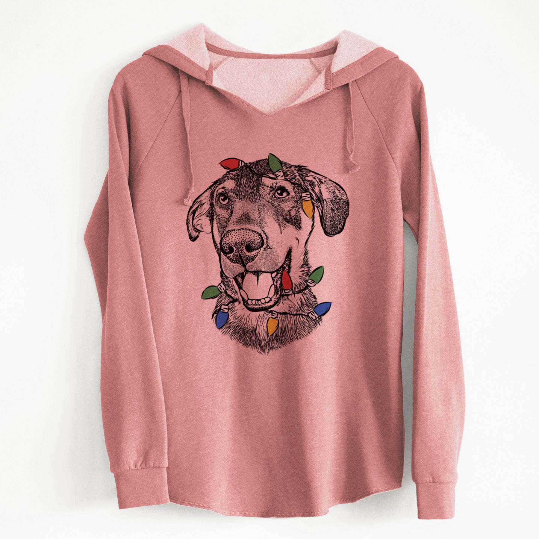 Christmas Lights Jet the Mixed Breed - Cali Wave Hooded Sweatshirt