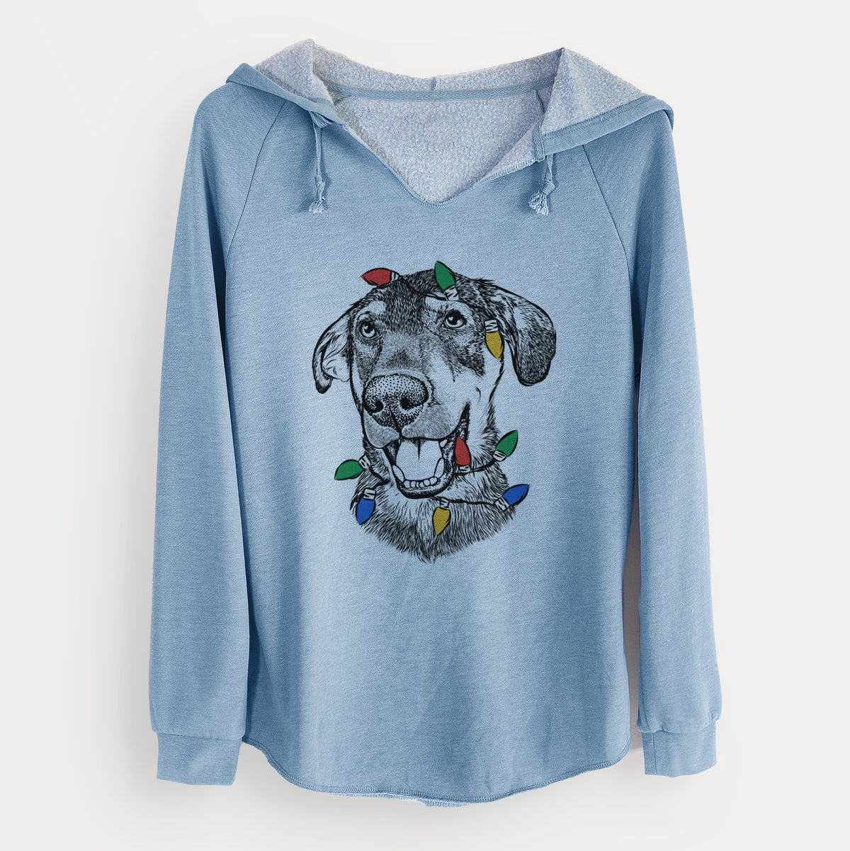 Christmas Lights Jet the Mixed Breed - Cali Wave Hooded Sweatshirt