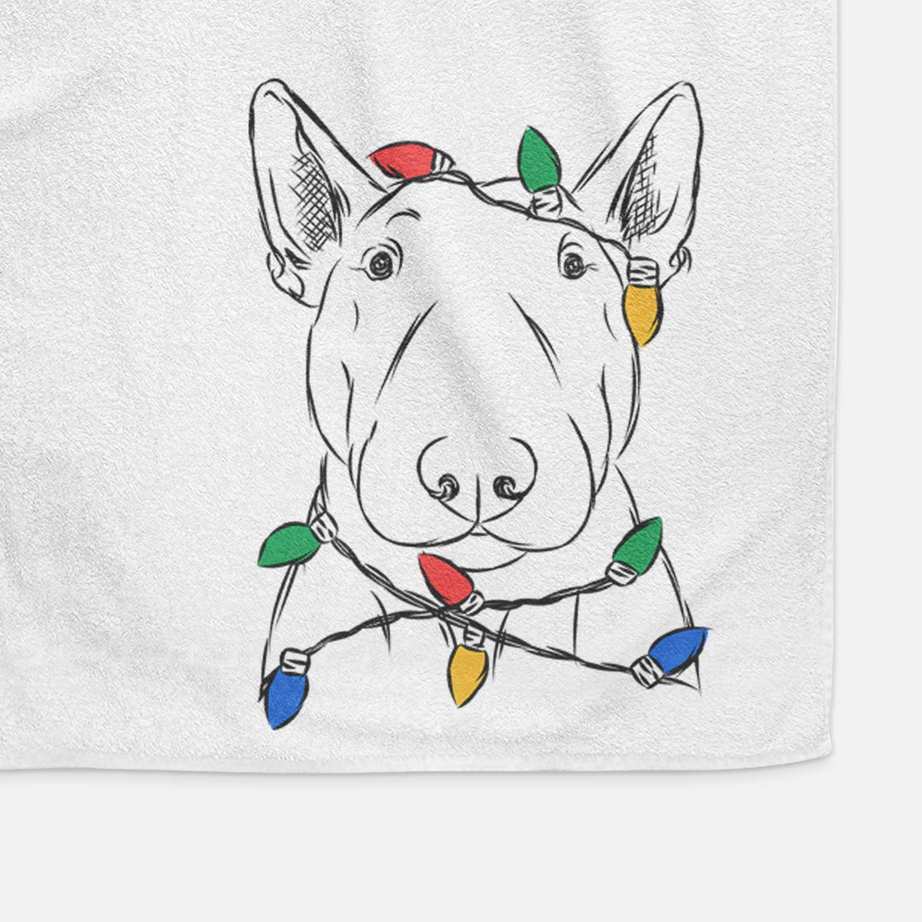 Jett the Bull Terrier Decorative Hand Towel