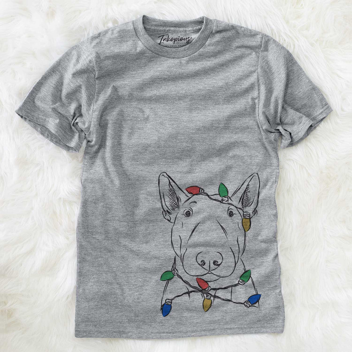 Christmas Lights Jett the Bull Terrier - Unisex Crewneck