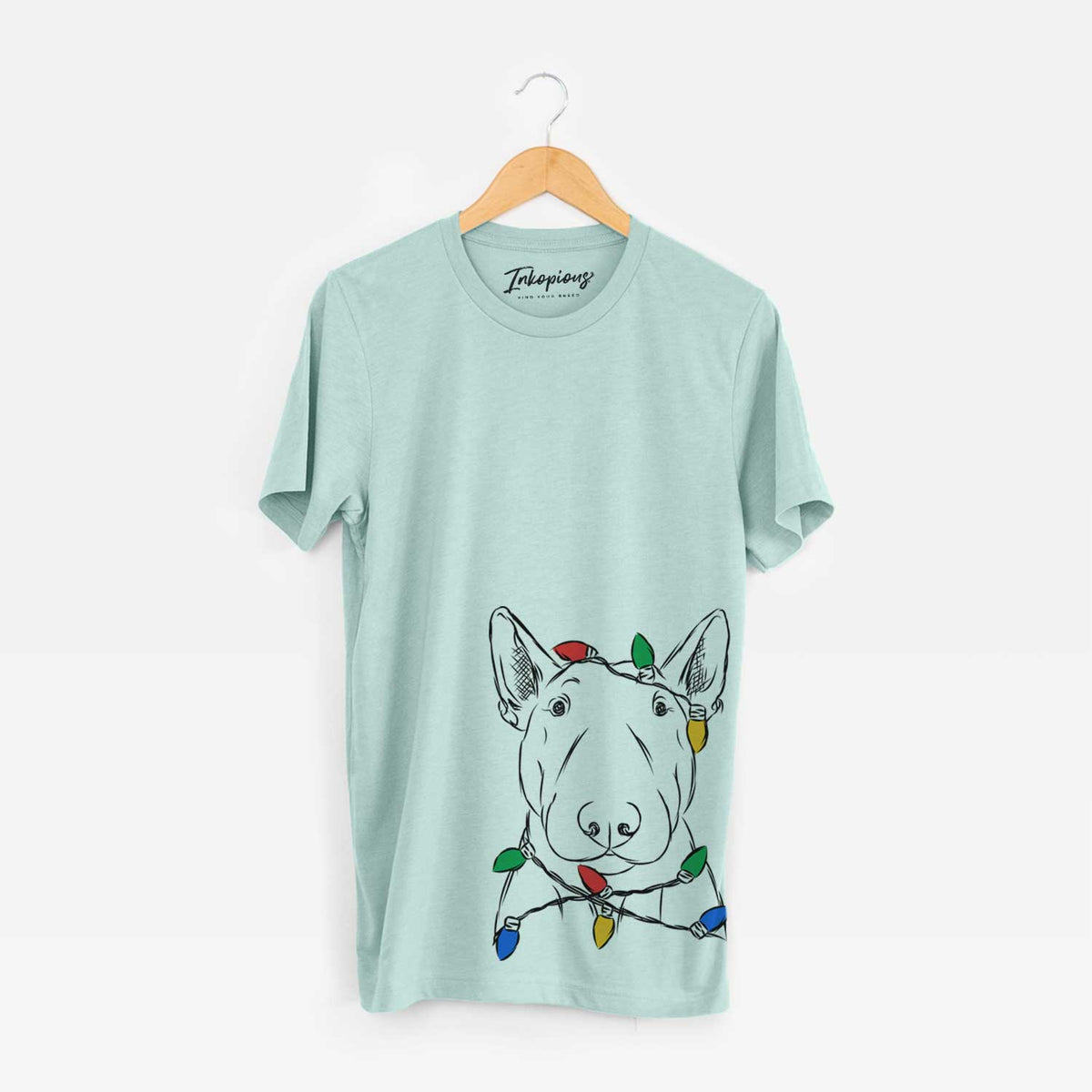 Christmas Lights Jett the Bull Terrier - Unisex Crewneck