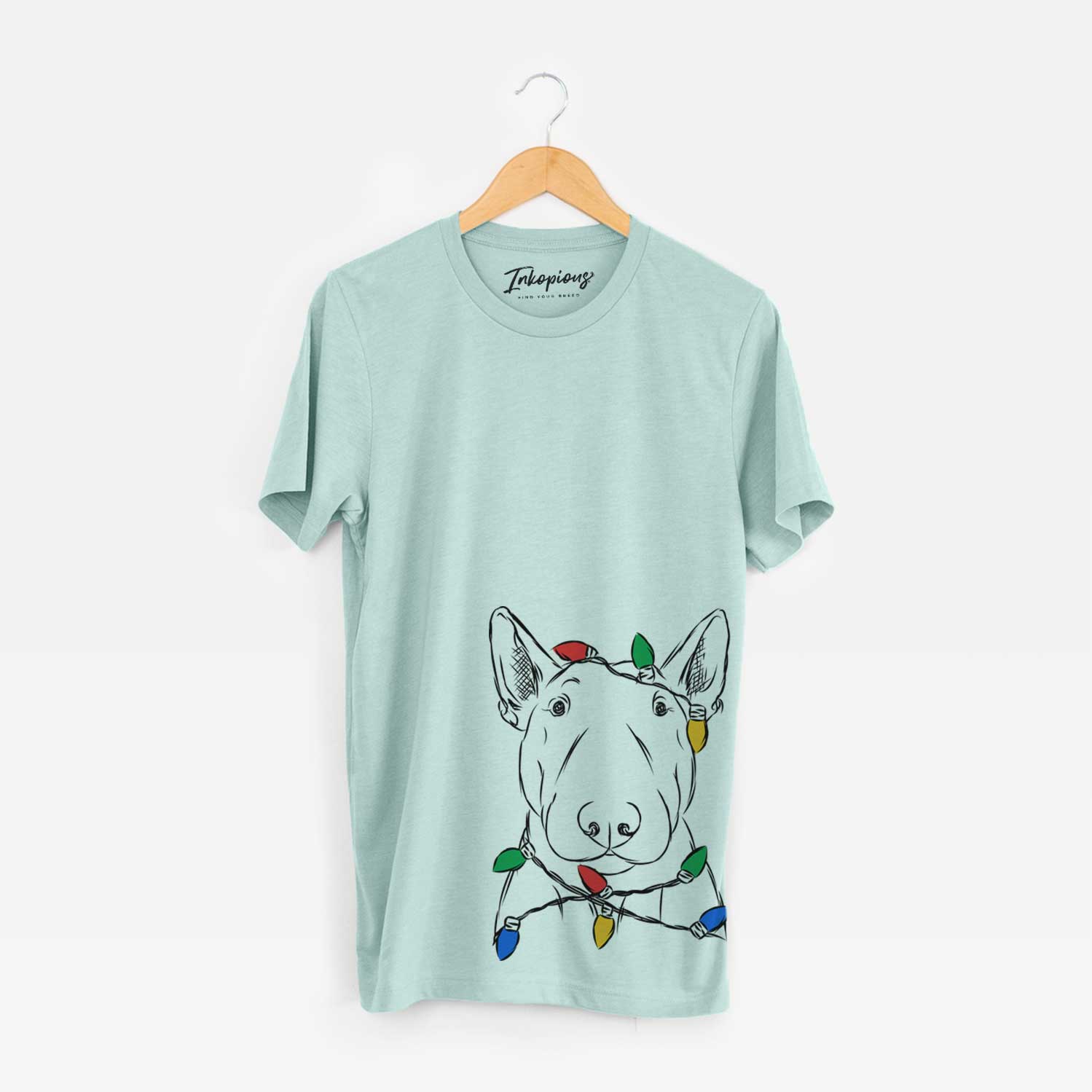 Christmas Lights Jett the Bull Terrier - Unisex Crewneck