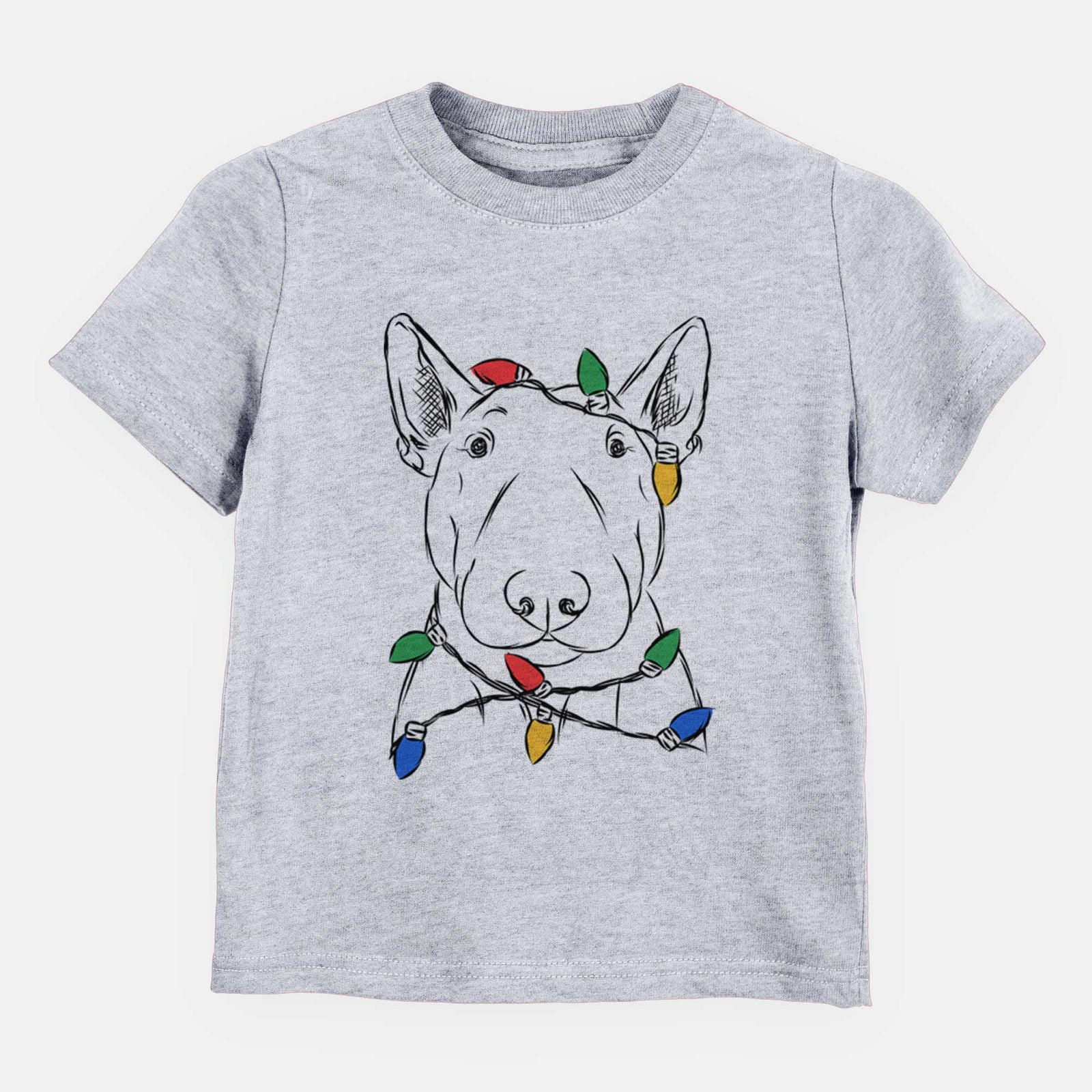 Christmas Lights Jett the Bull Terrier - Kids/Youth/Toddler Shirt