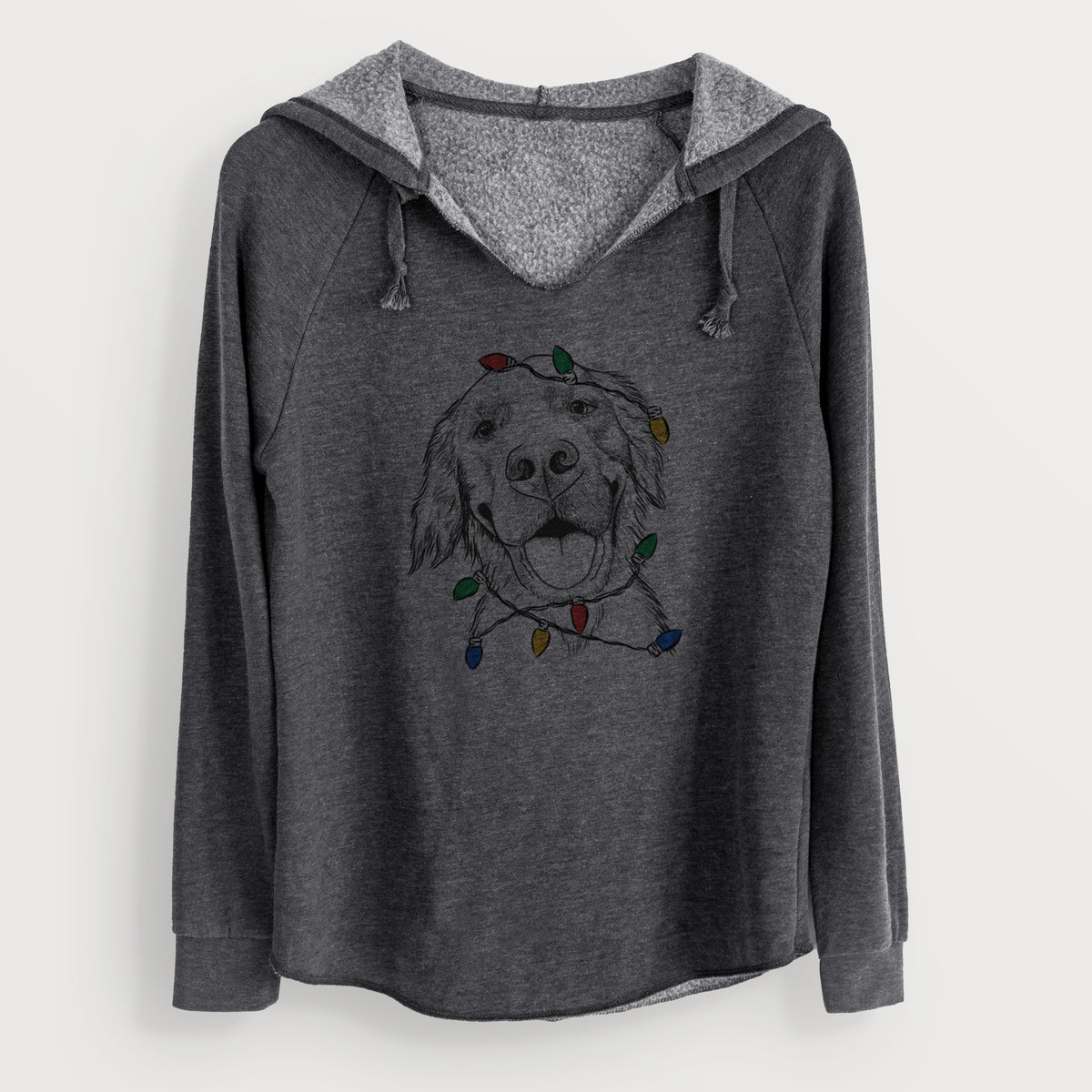 Christmas Lights Jordy the Golden Retriever - Cali Wave Hooded Sweatshirt