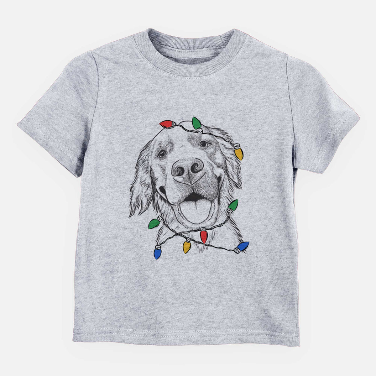Christmas Lights Jordy the Golden Retriever - Kids/Youth/Toddler Shirt