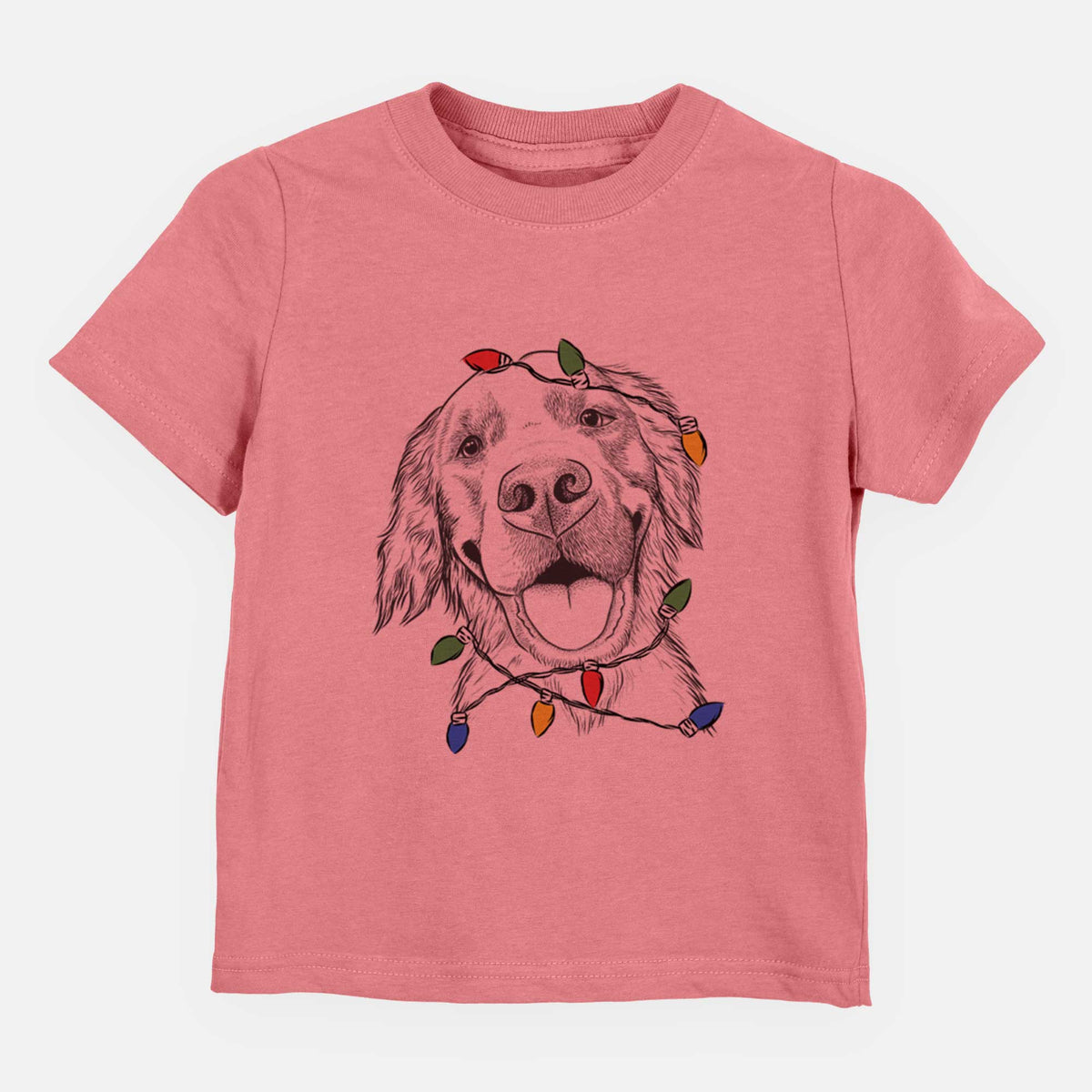 Christmas Lights Jordy the Golden Retriever - Kids/Youth/Toddler Shirt