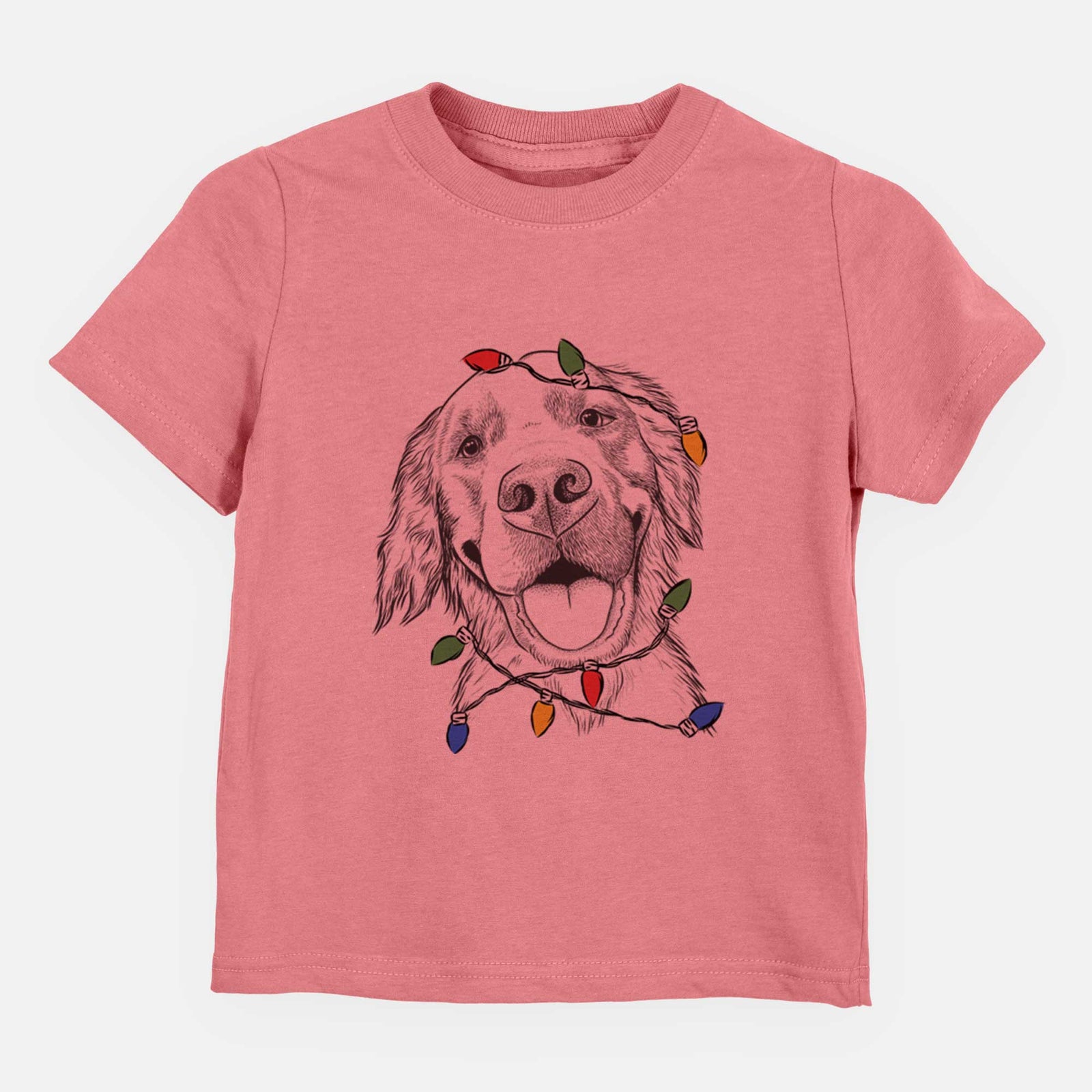 Christmas Lights Jordy the Golden Retriever - Kids/Youth/Toddler Shirt