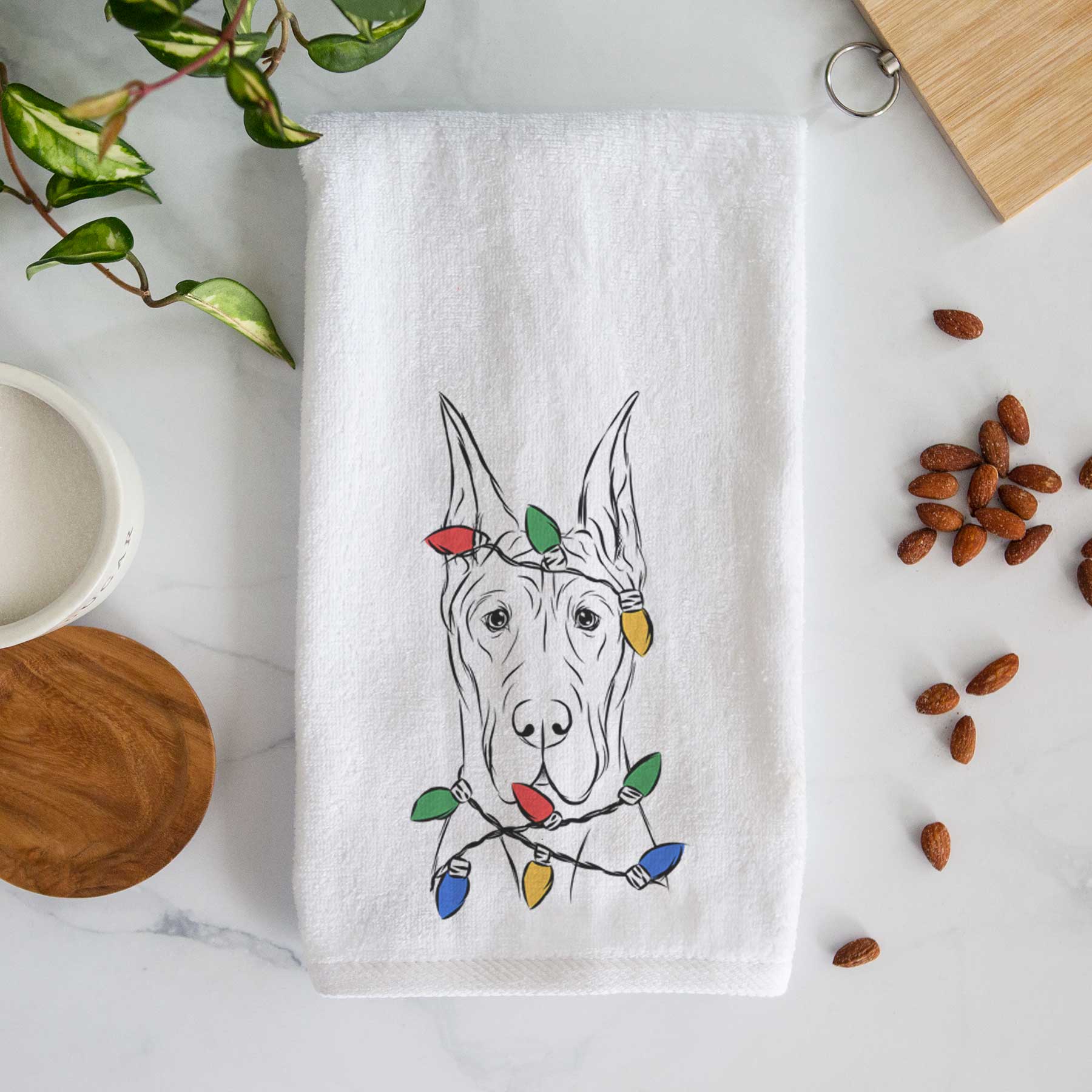 Jude the Great Dane Decorative Hand Towel